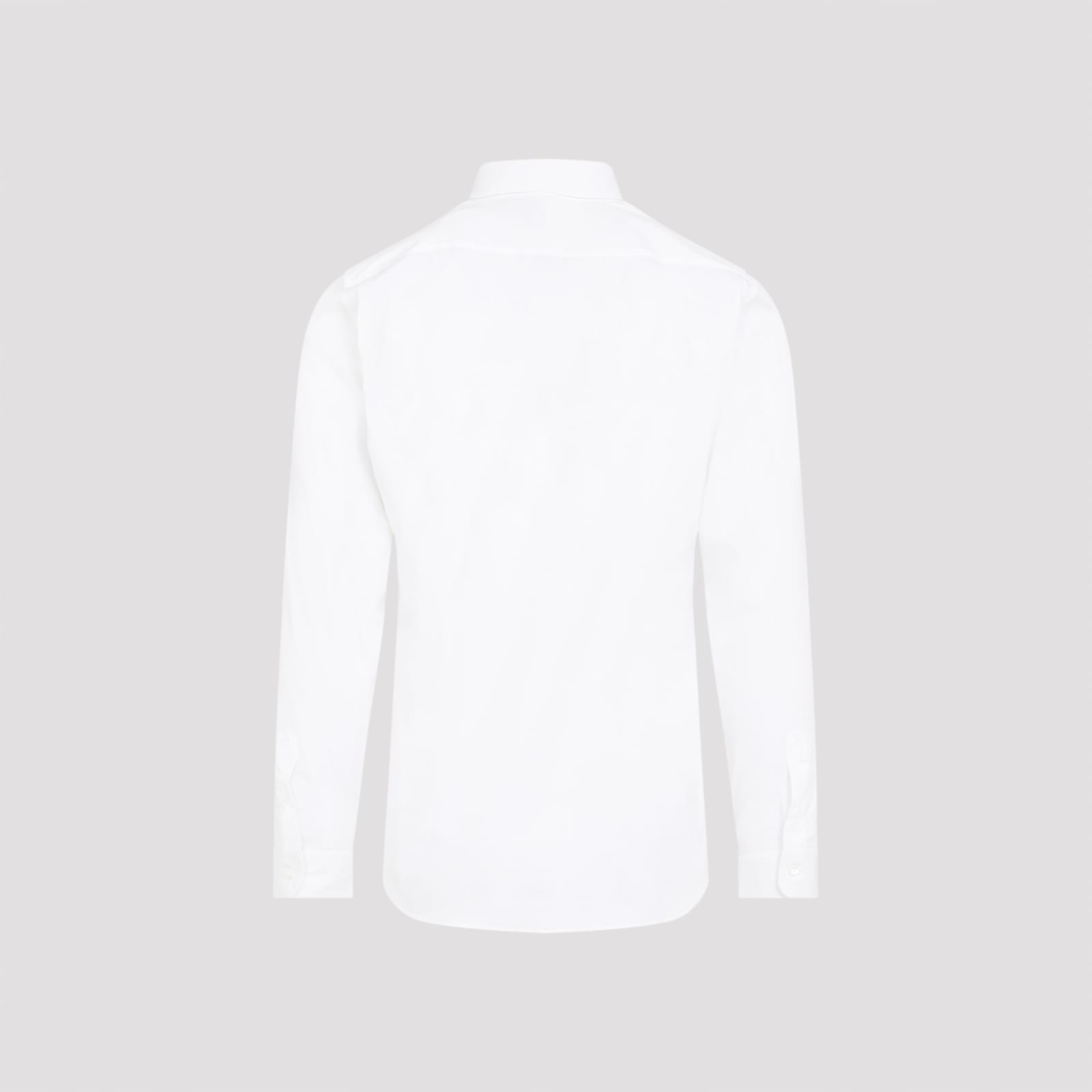 Gucci Men Skinny Fit Cotton Shirt With Buttons Closure And Long Sleeve In White