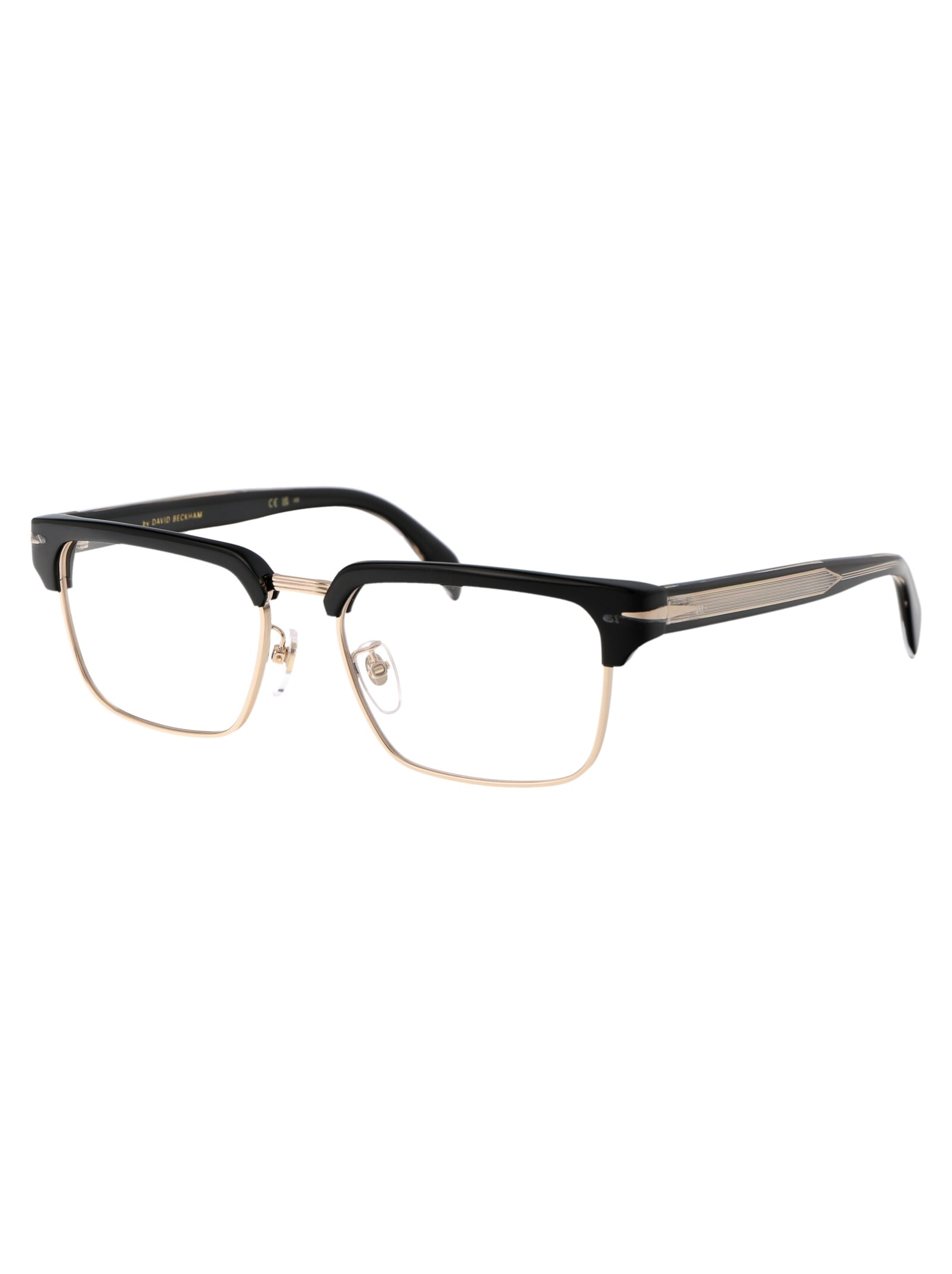 Shop Db Eyewear By David Beckham Db 7112 Glasses In 2m2 Black Gold