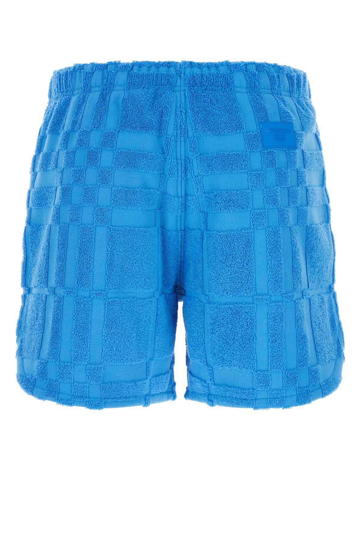 Shop Burberry Light-blue Terry Fabric Bermuda Shorts In Brightceruleanblue