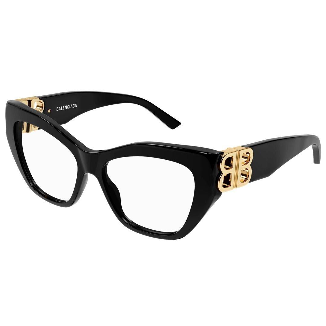 Shop Balenciaga Cat-eye Frame Glasses In 001 Black Black Transpare