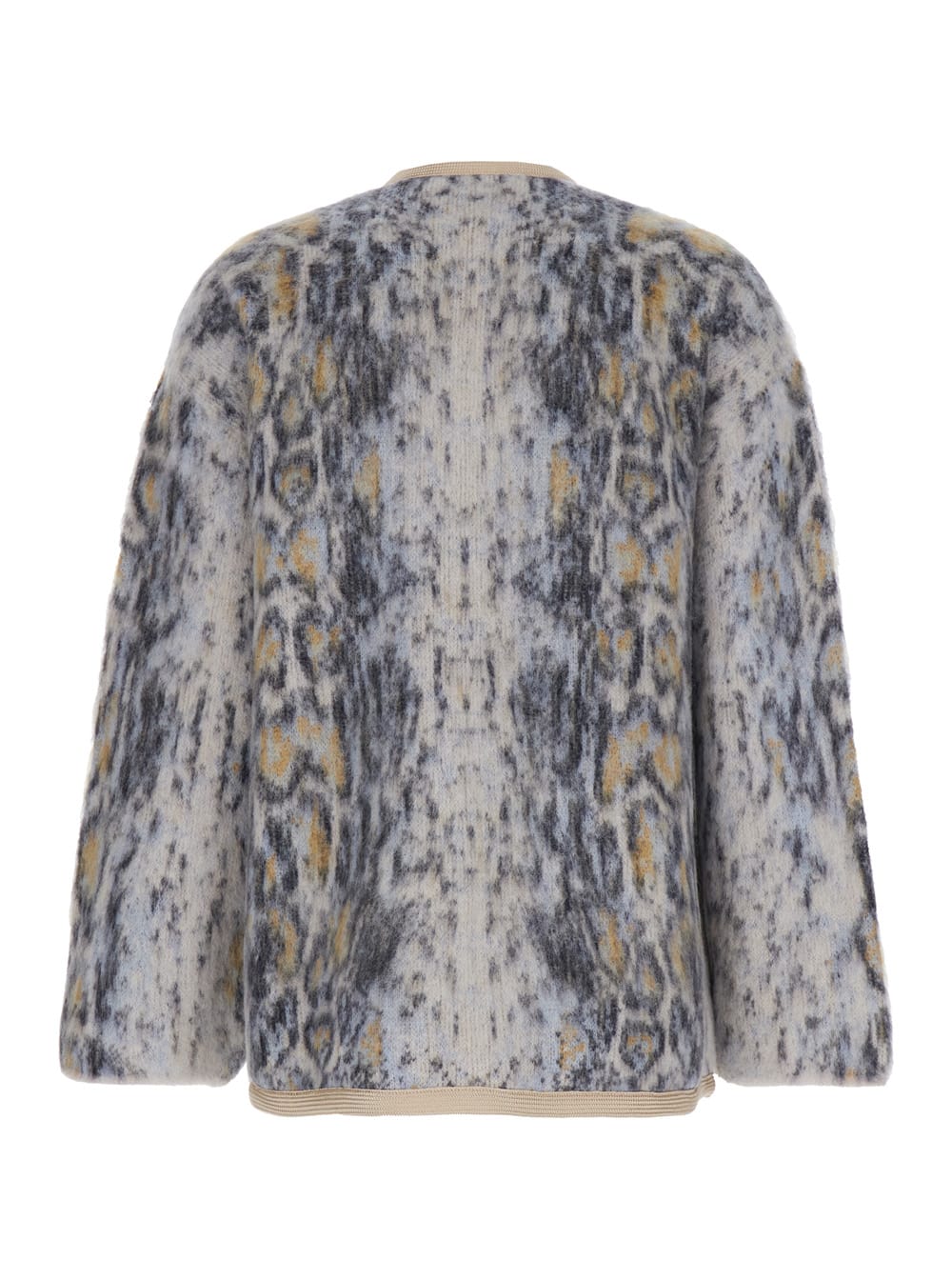 Forte Forte Multicolor Knit Cardigan With V Neck In Wool Blend Woman In Multi