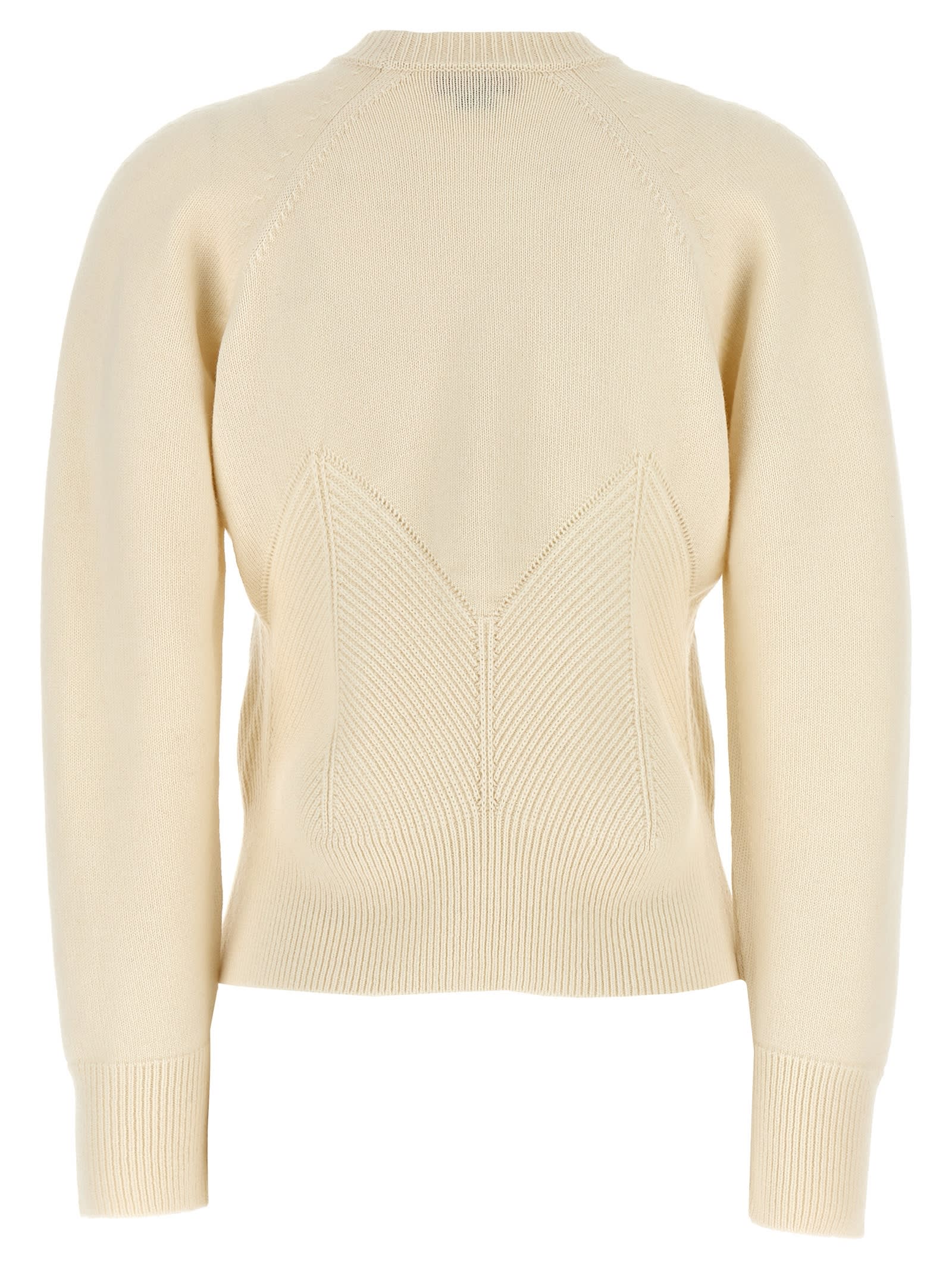 Shop Alexander Mcqueen Chevron Corset Sweater In White