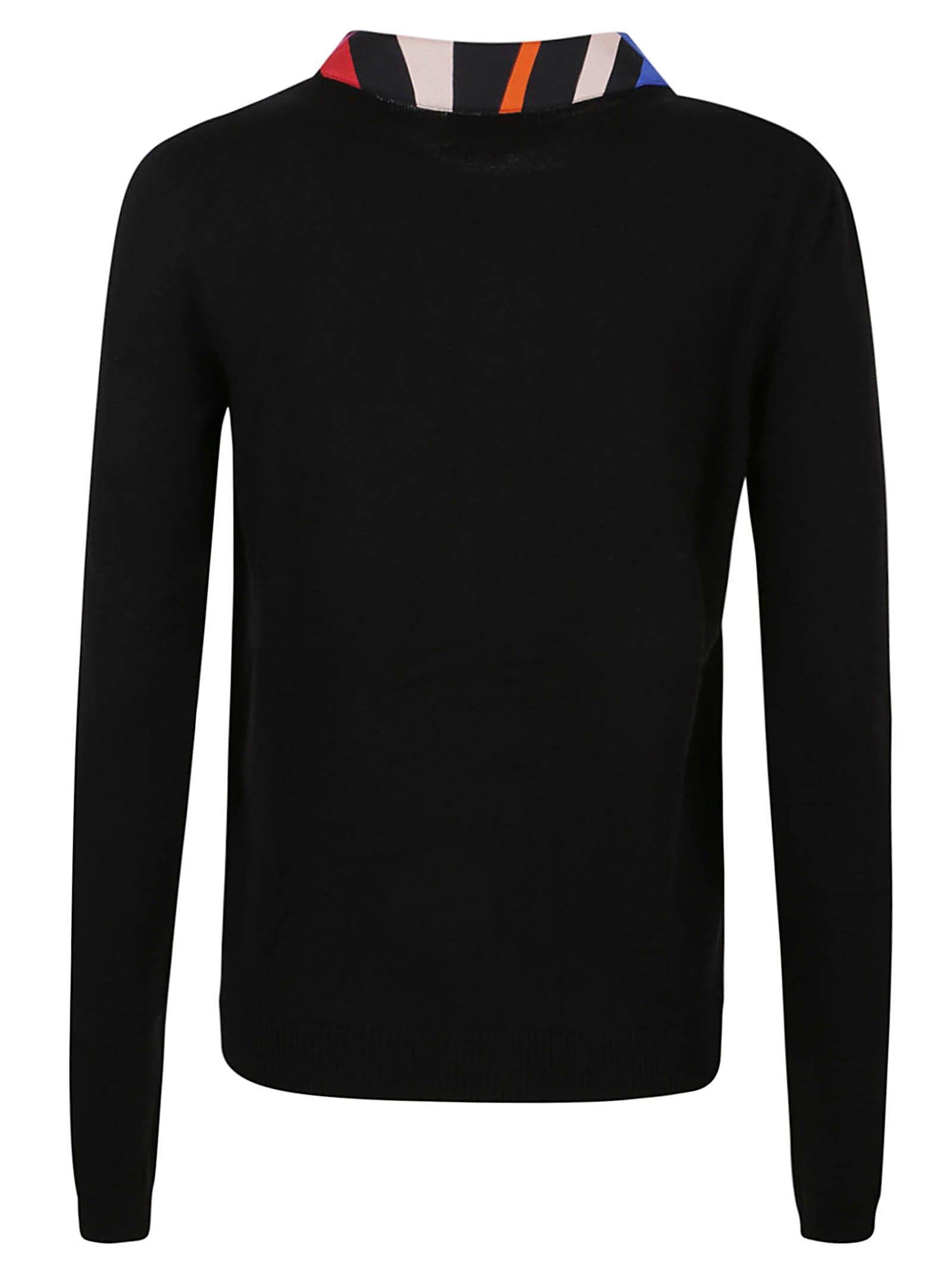 Shop Pucci Sweater - Merino Wool+silk Twill In Black