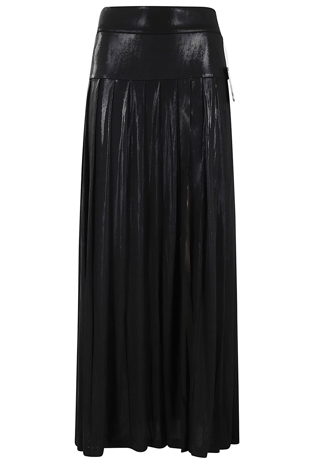 Pleated Long Skirt With Slit