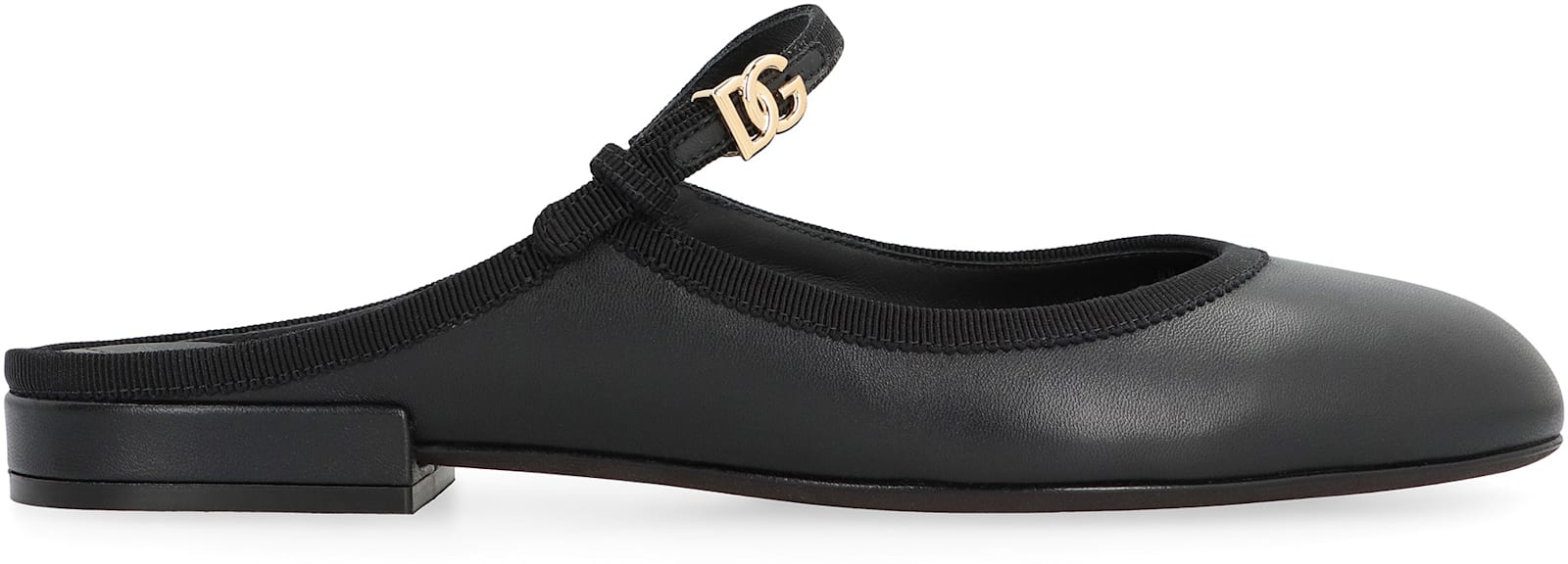 Shop Dolce & Gabbana Leather Mules In Black