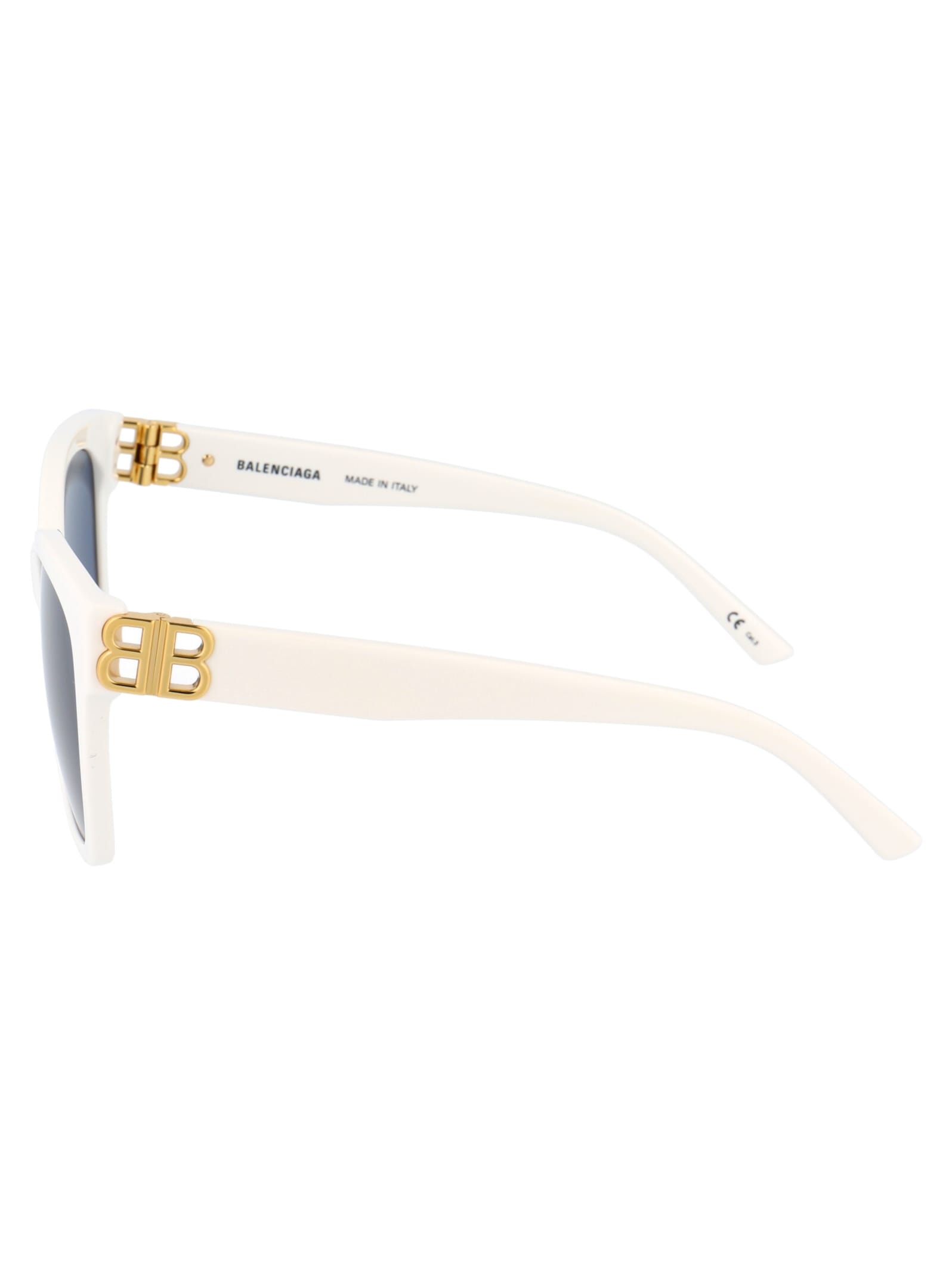 Shop Balenciaga Bb0102sa Sunglasses In 004 White Gold Blue