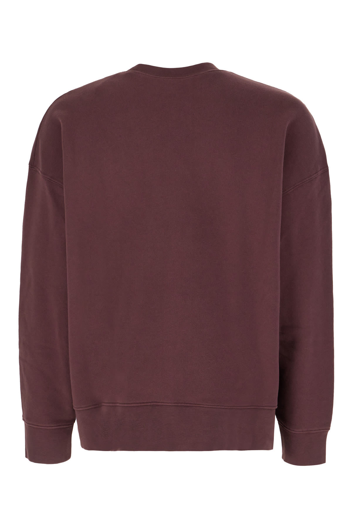 Shop Palm Angels Plum Cotton Sweatshirt In Plum Yellow