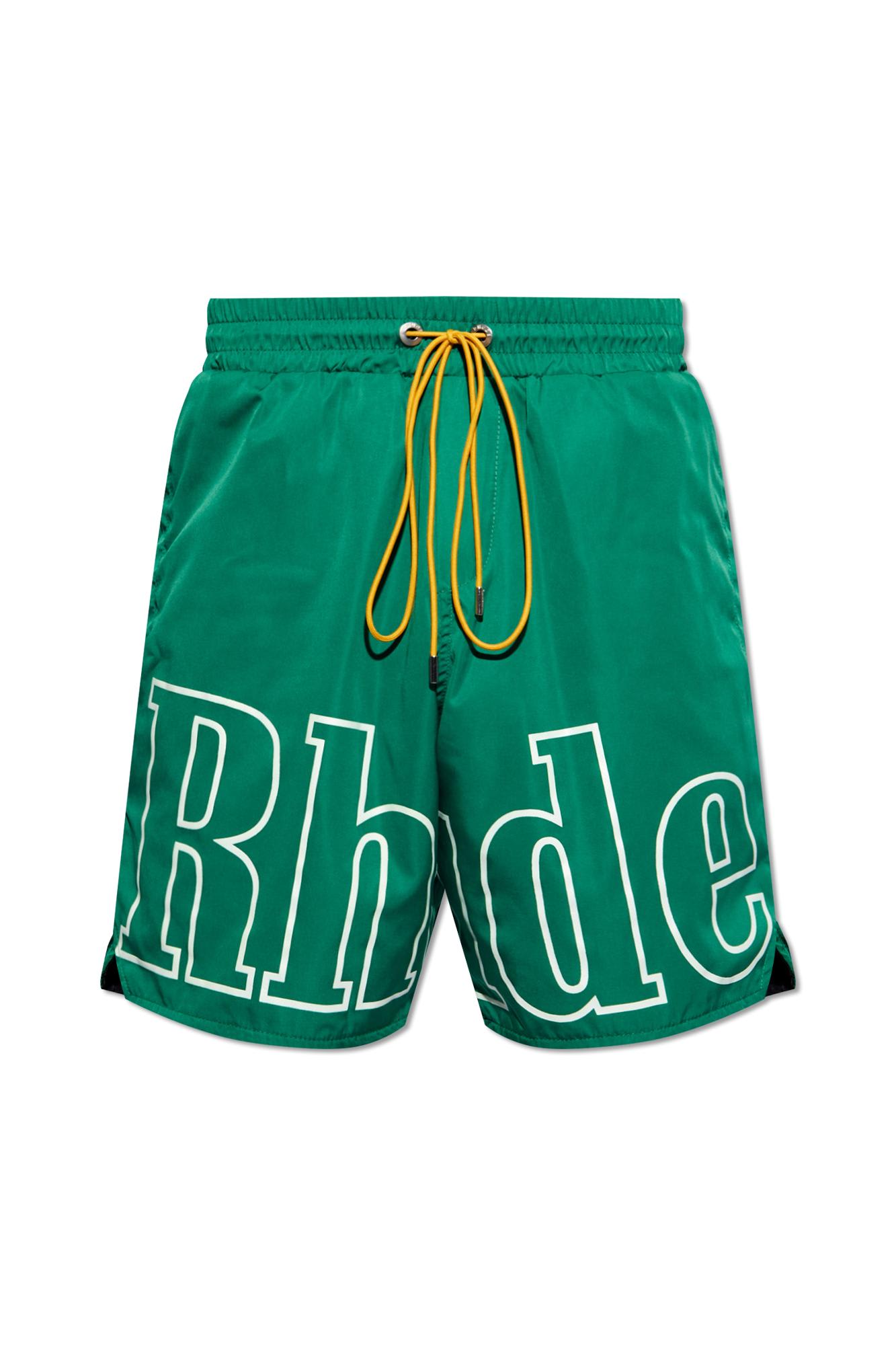 Rhude Shorts With Logo In Green