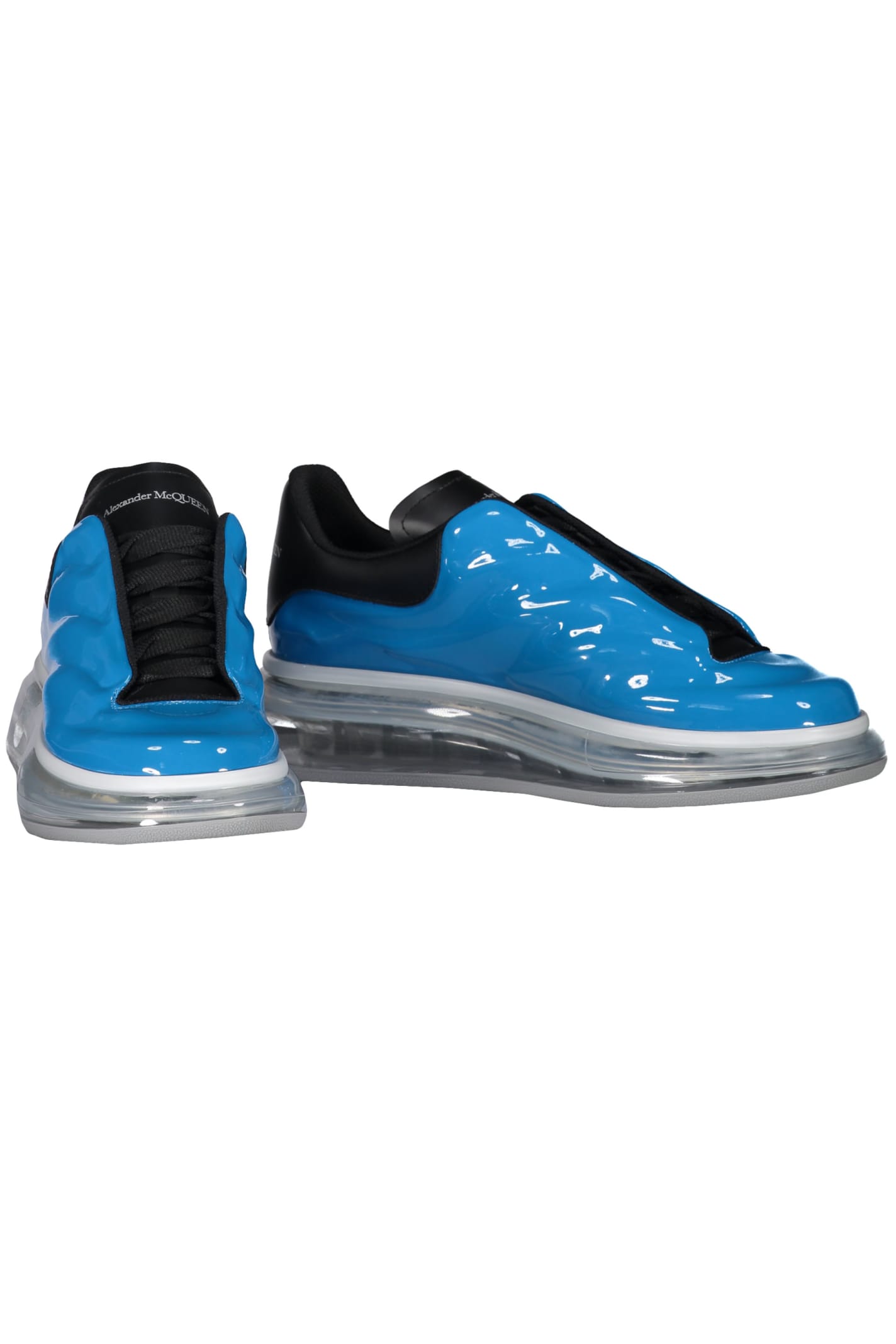 Shop Alexander Mcqueen Gloss Lux Chunky Sneakers In Blue
