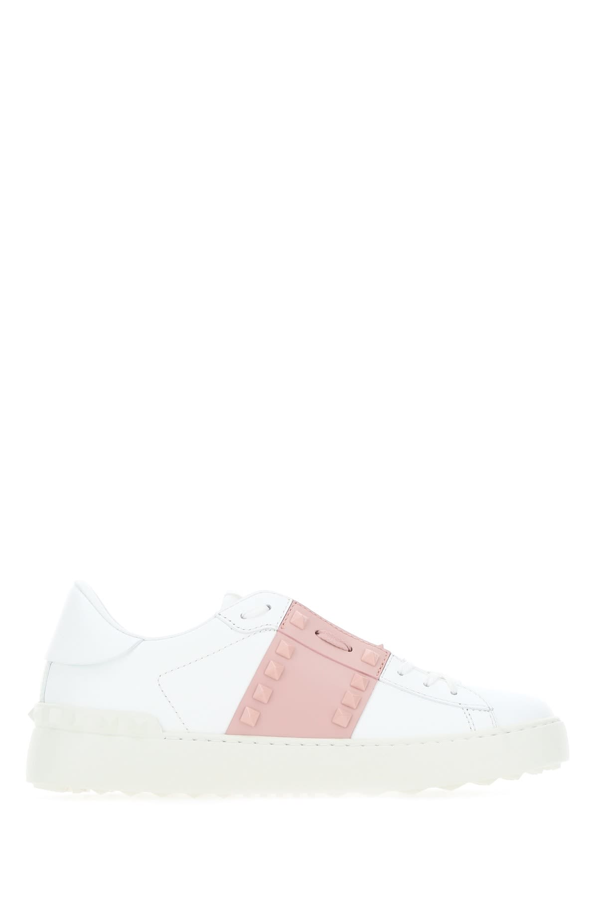 Shop Valentino Sneaker Rockstud Untitl In Biancowaterrosebianco