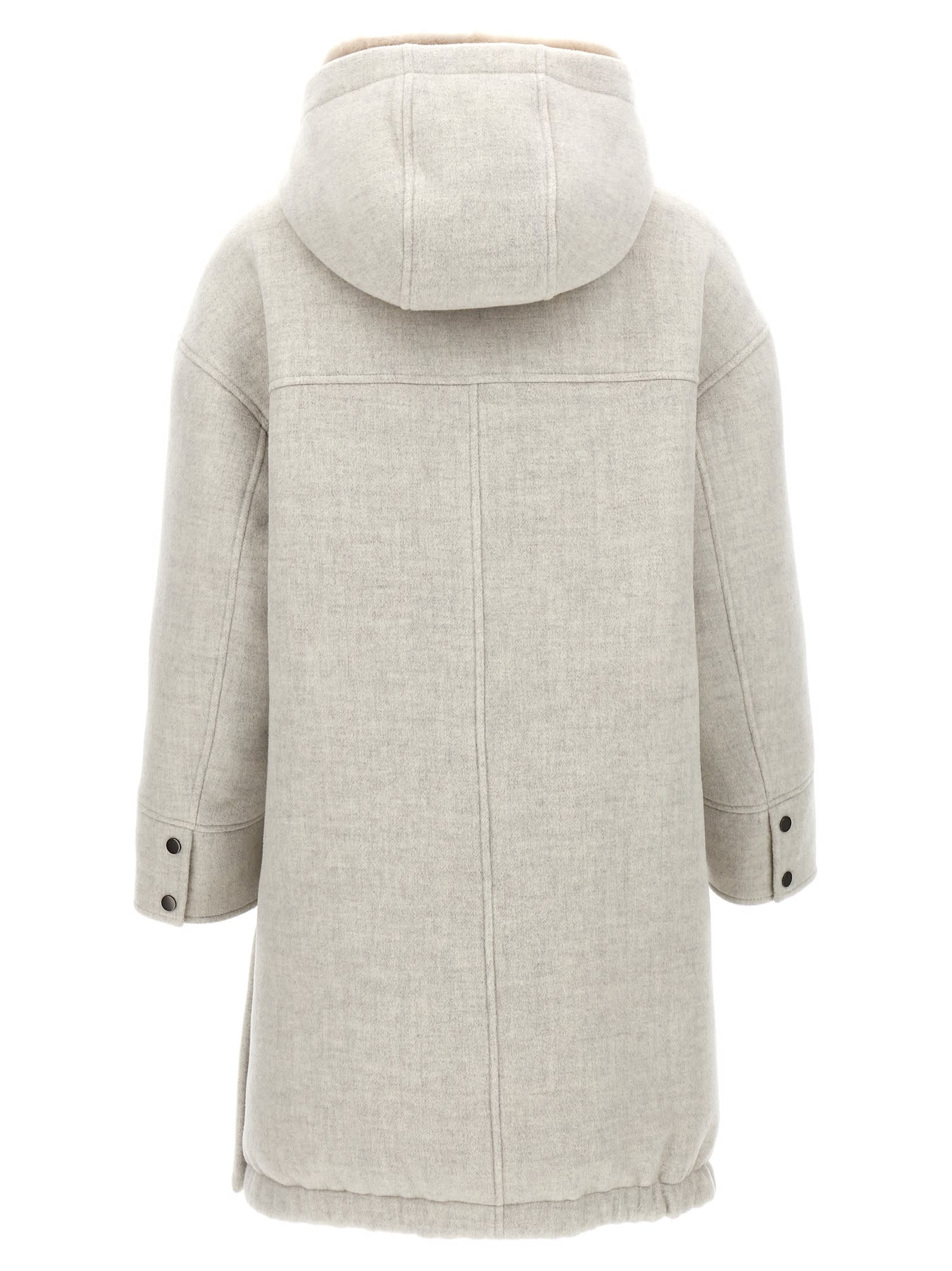 Shop Brunello Cucinelli Padded Jacket In Gray