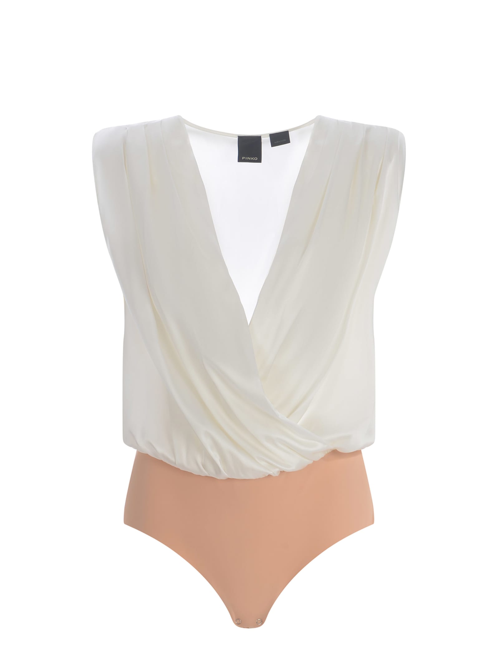 Shop Pinko Body  Ines Made Of Satin In Bianco