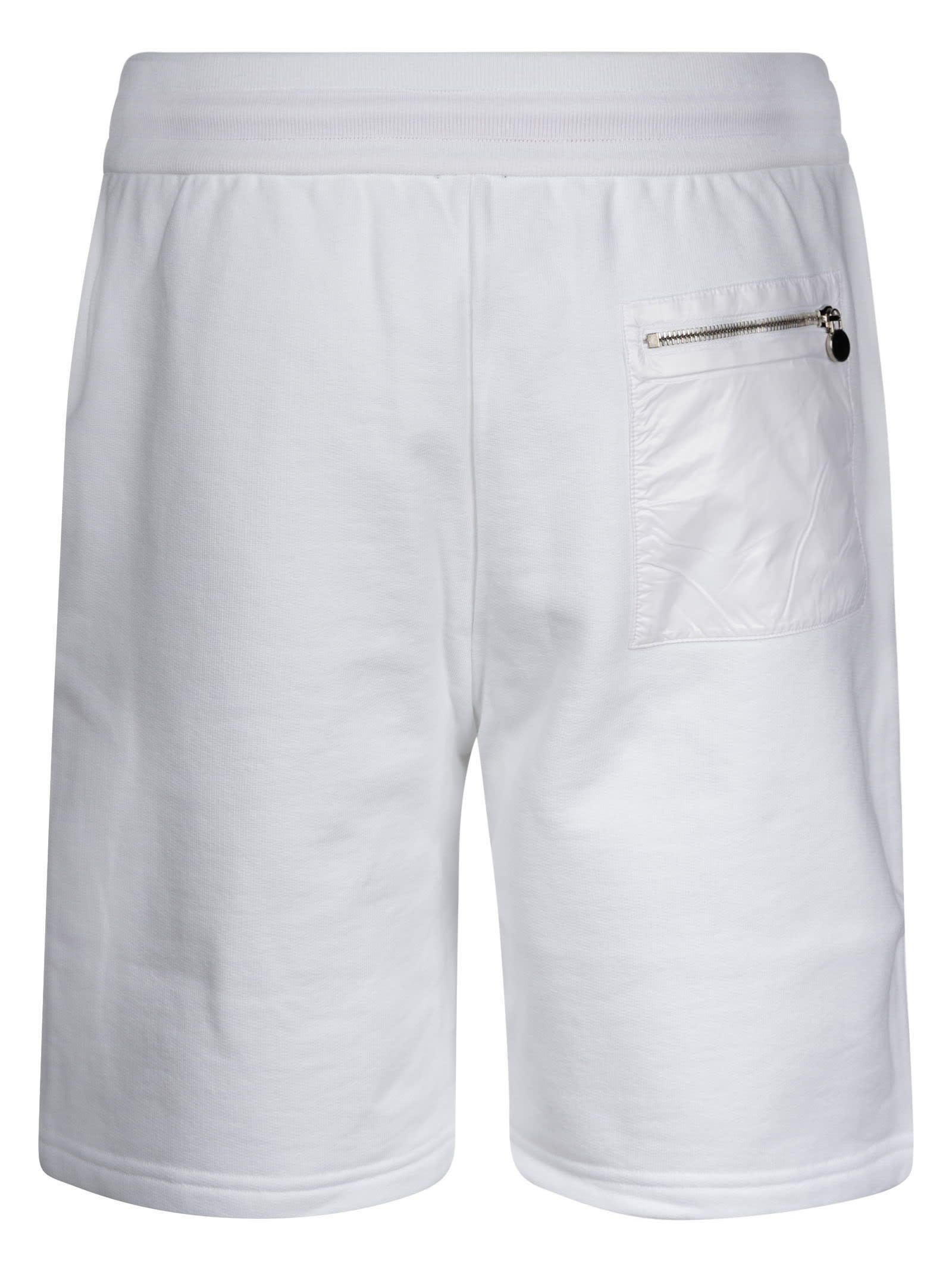 Shop Kiton Elastic Drawstring Waist Shorts In White