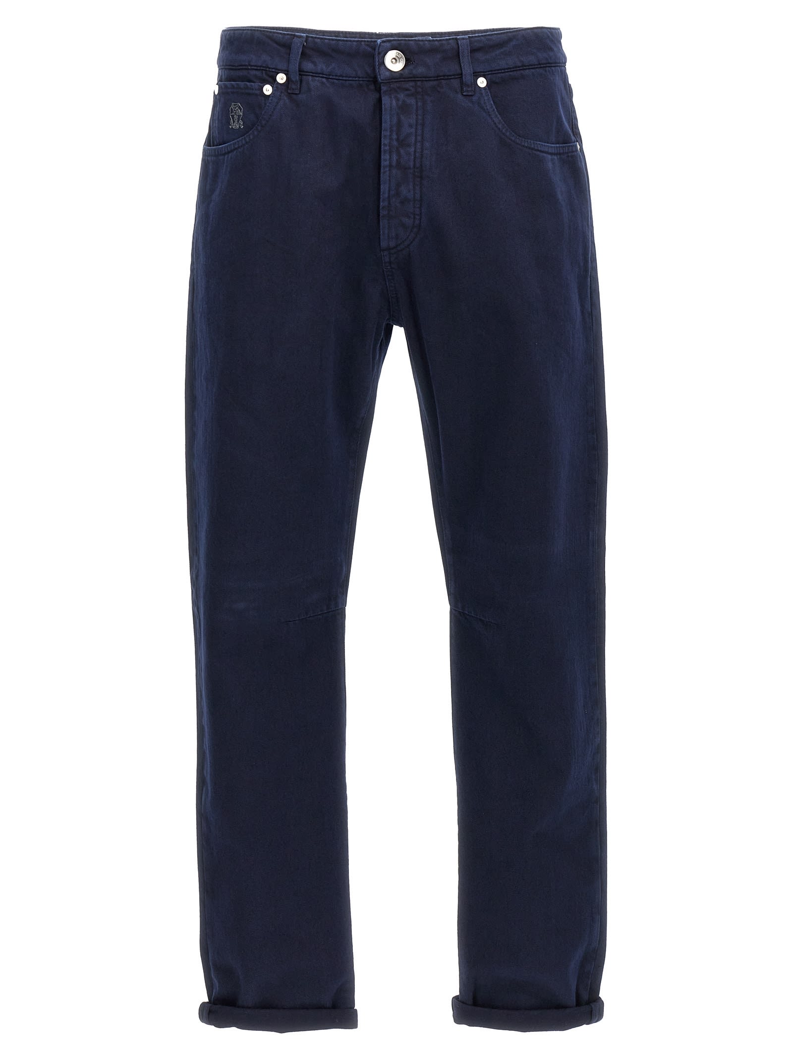 Shop Brunello Cucinelli Dyed Jeans In Blue