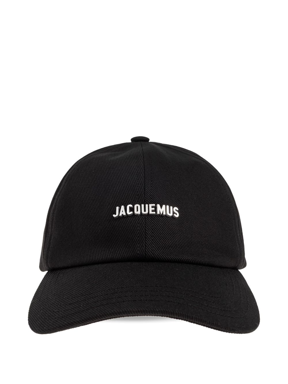 Jacquemus Gadjo Logo-embellished Cotton-twill Baseball Cap In Black