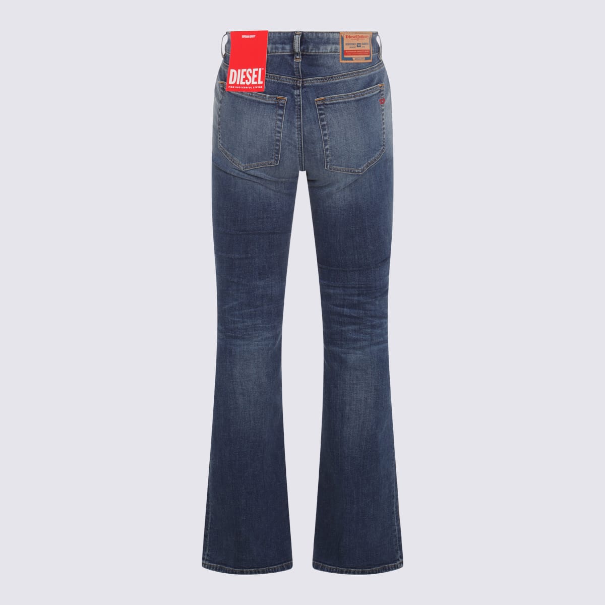 Diesel Straight Fit Trousers Belt Loops In Blue