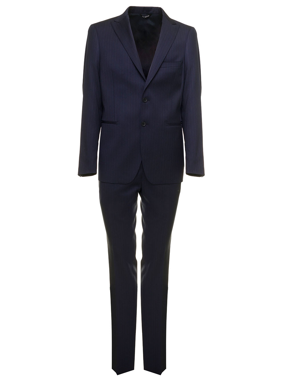 Tonello Mans Blue Wool Tailored Suit