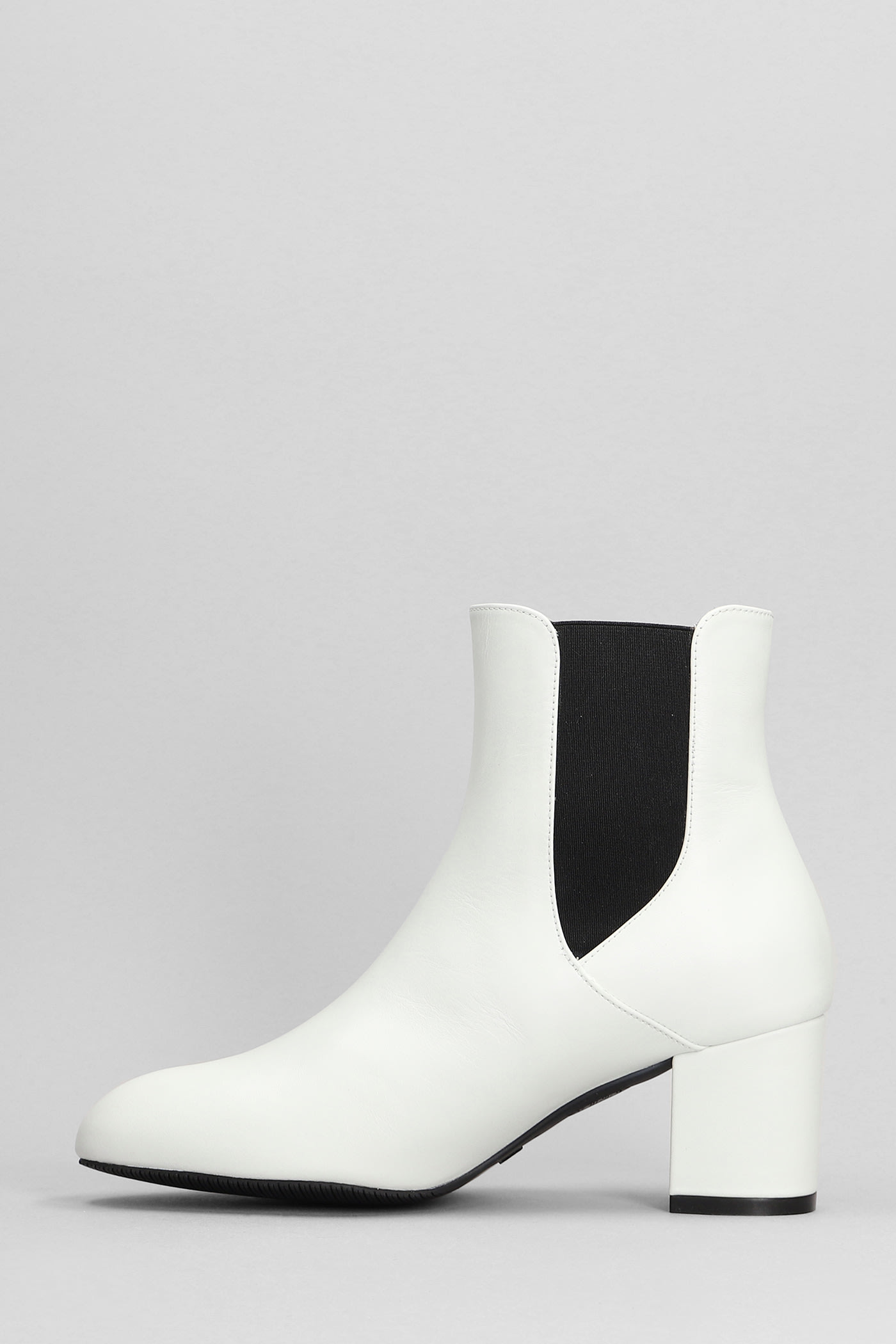 Shop Stuart Weitzman Yuliana 60 Ankle Boots In White Leather