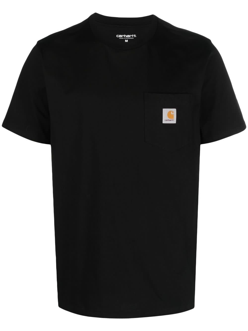 Carhartt Organic Cotton T-shirt With Iconic Patch In Xx Black