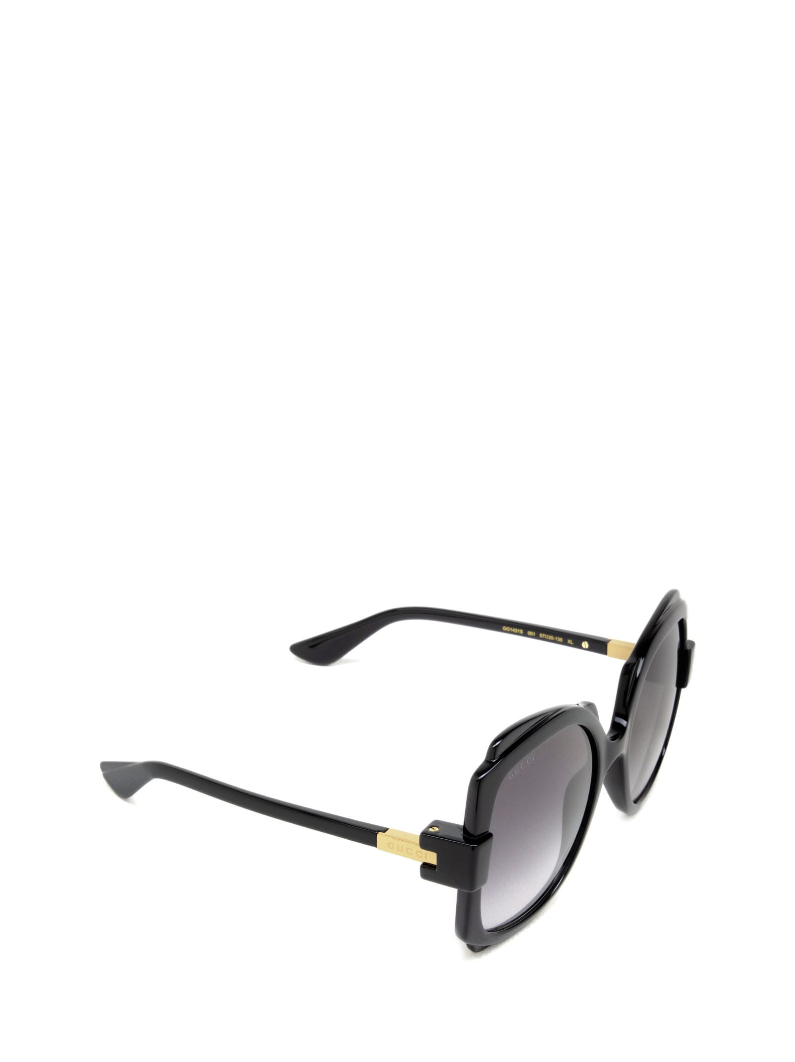 Shop Gucci Gg1431s Black Sunglasses