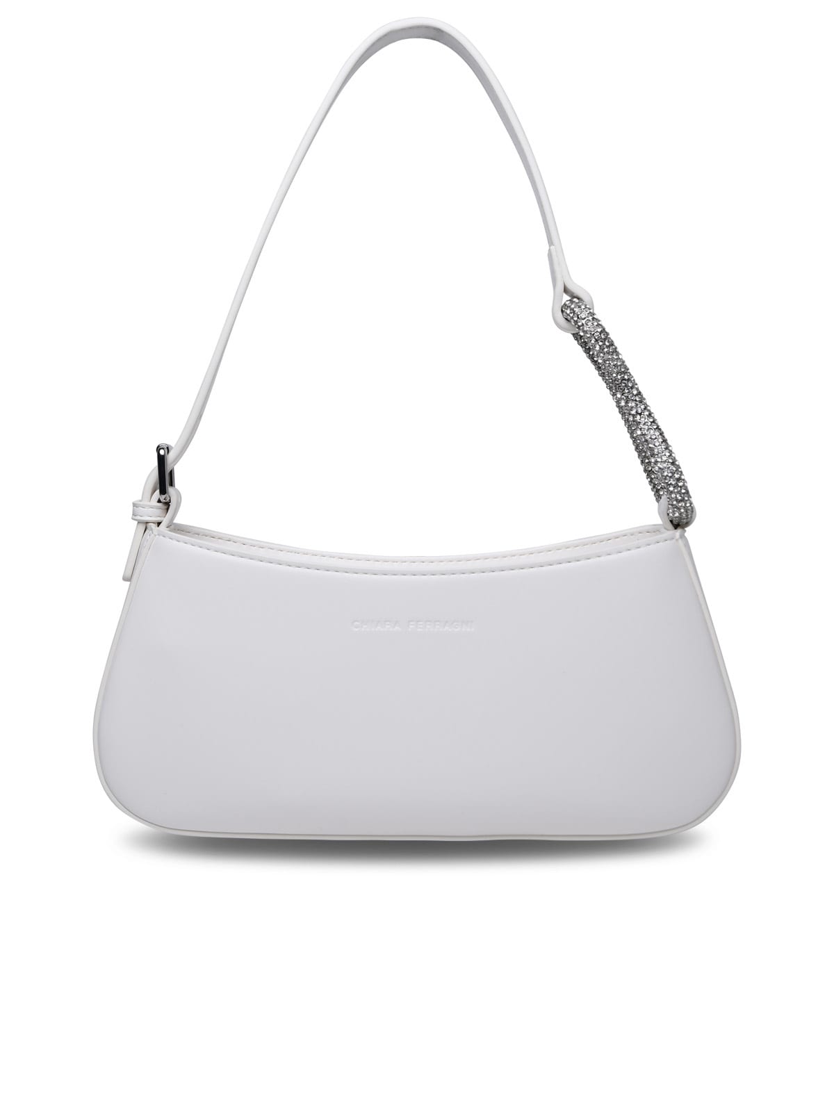 Shop Chiara Ferragni Cfloop White Polyester Bag