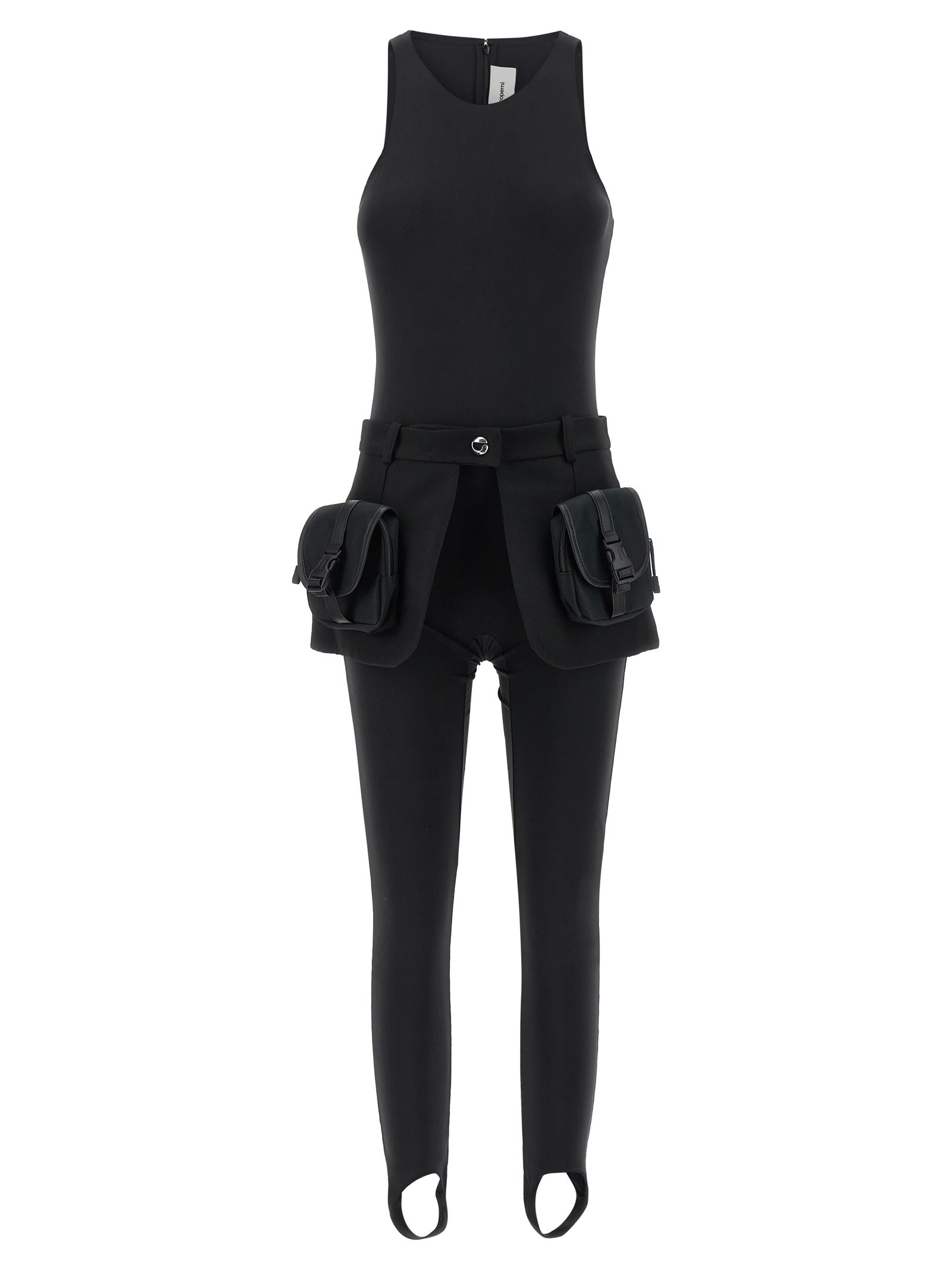 Coperni Synthetic Fabric Tracksuit With Utility Belt In Black