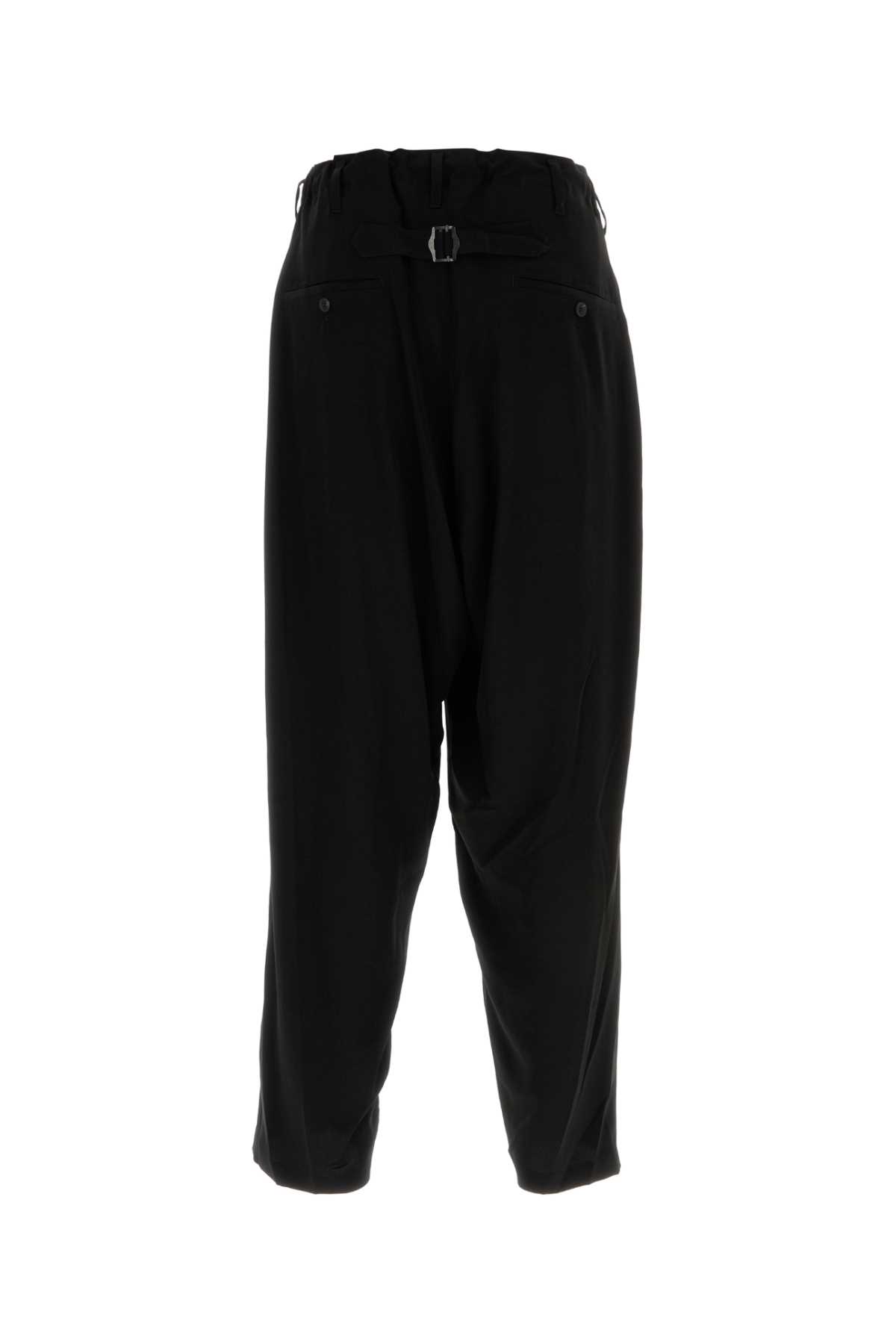 Shop Yohji Yamamoto Black Triacetate Blend Pant