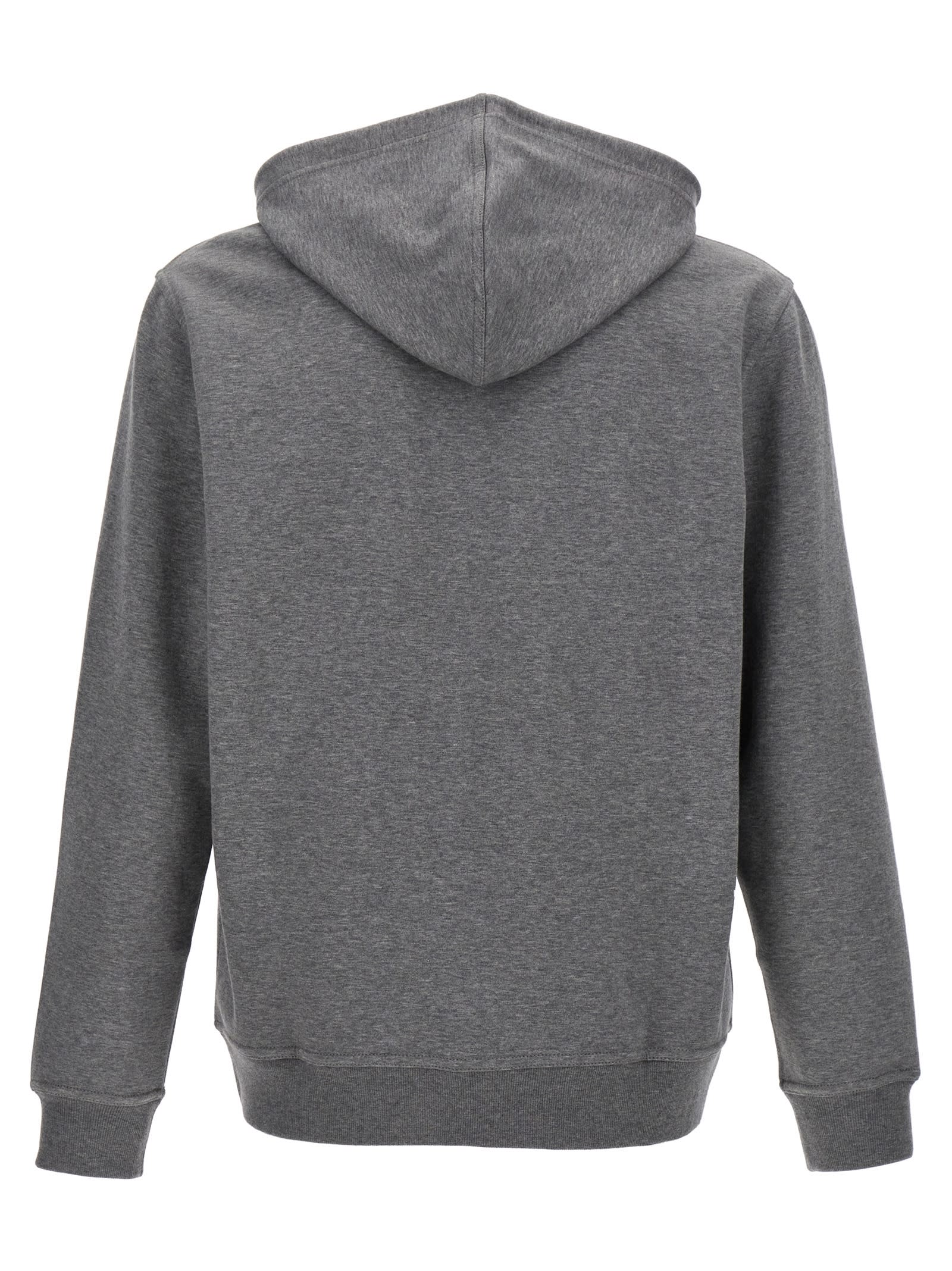 Brunello Cucinelli Cotton Zip-up Hoodie In Gray