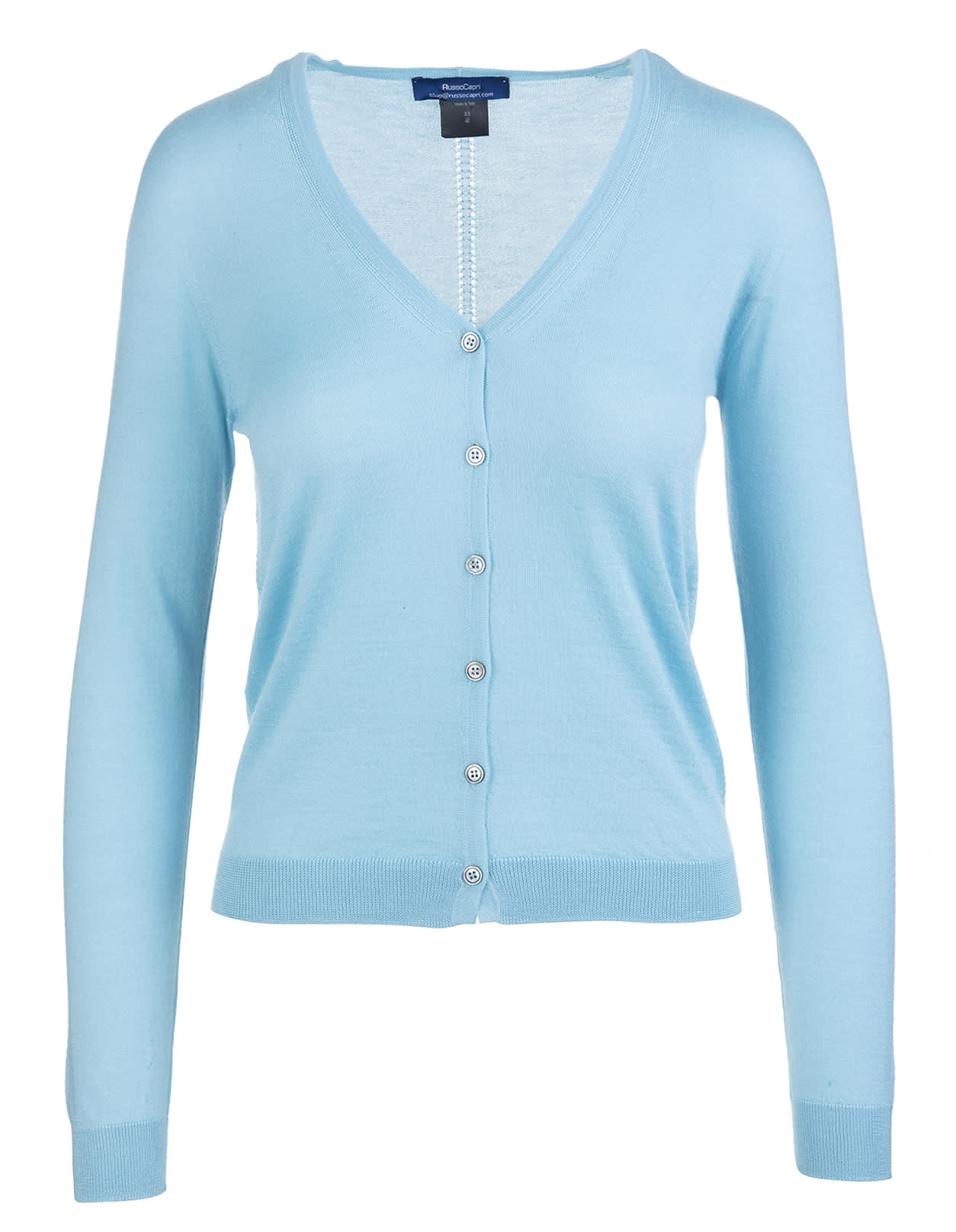 FEDELI FEDELI LIGHT BLUE RUSSO CAPRI CARDIGAN