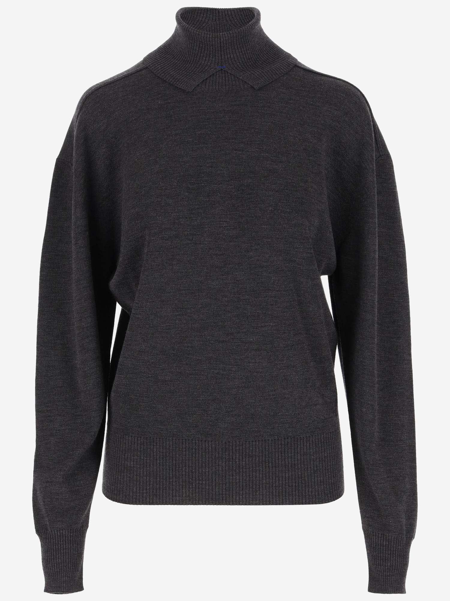 Shop Burberry Wool Pullover In Grey