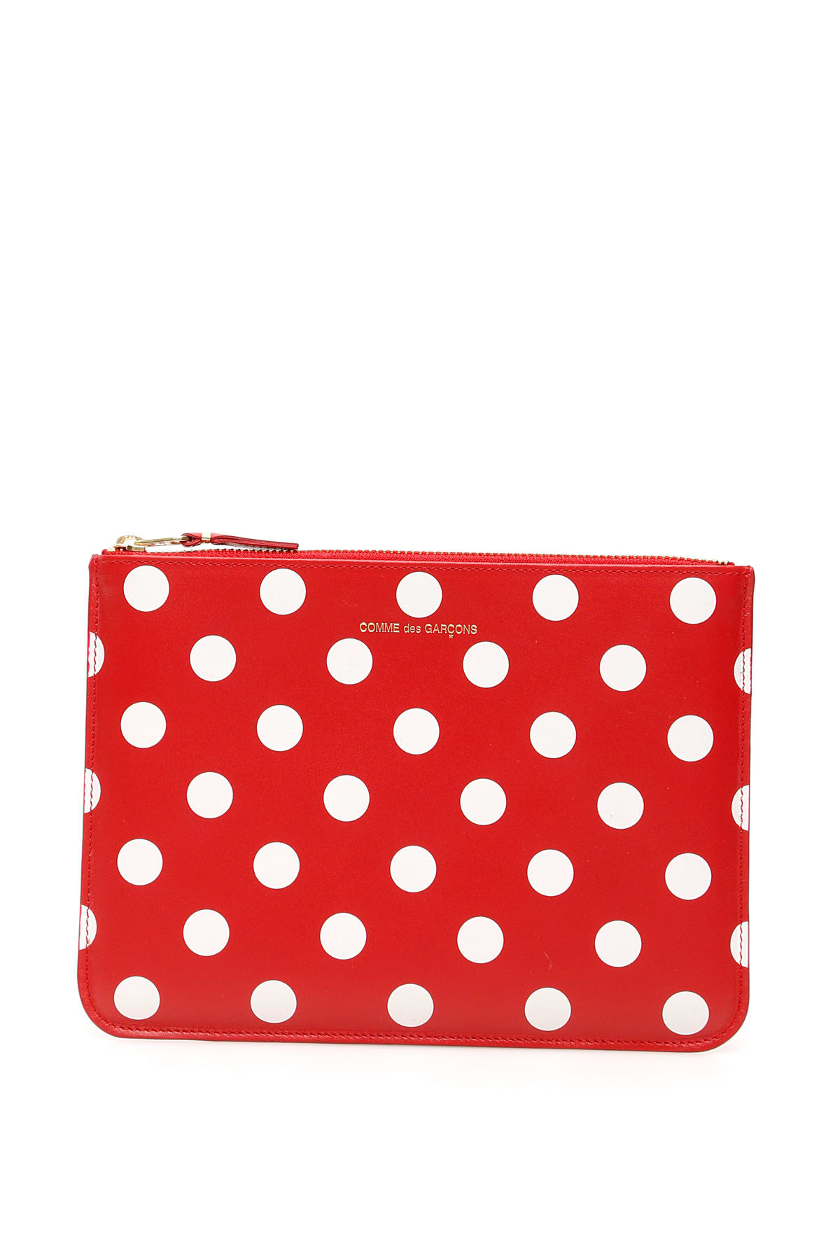 Comme Des Garçons Polka Dots Pouch In Red Red