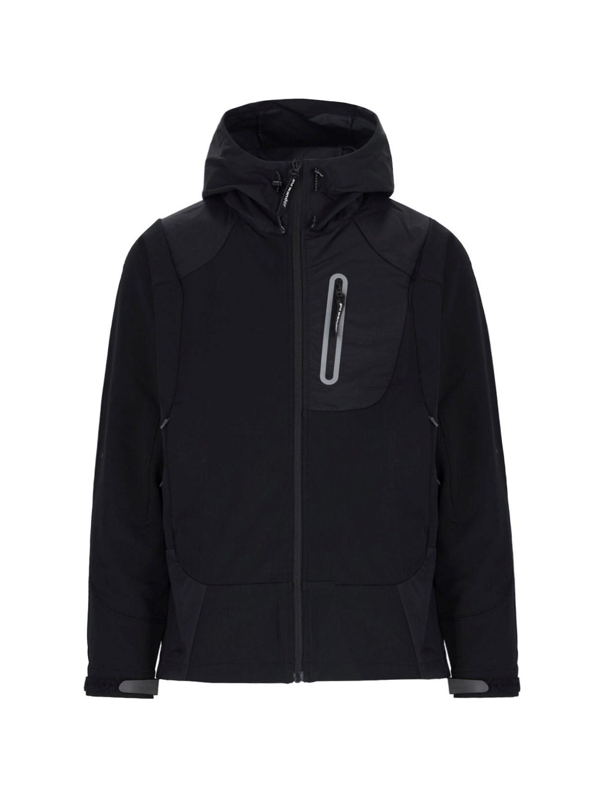 And Wander Technical Hooded Jacket In Black
