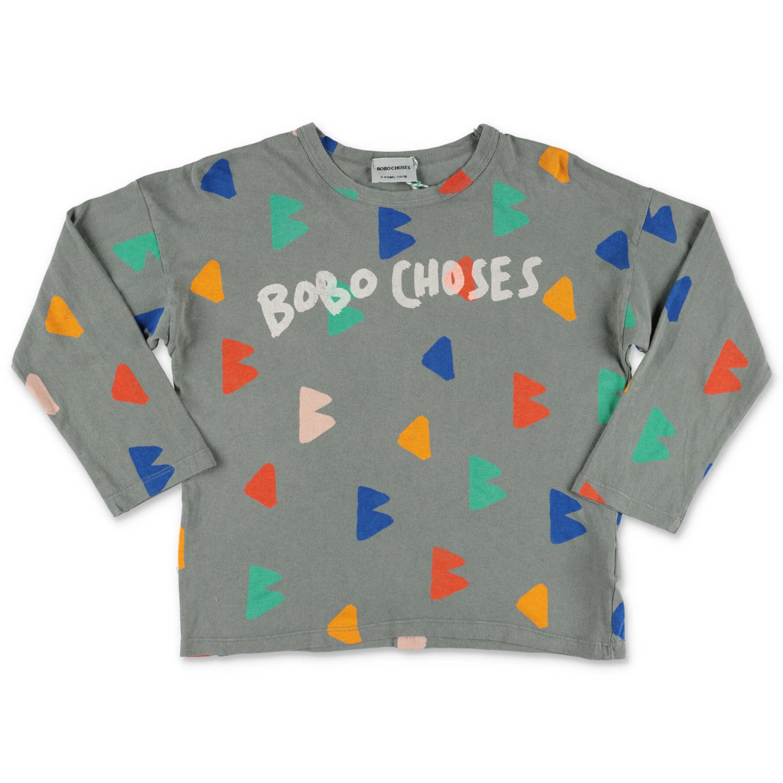 Bobo Choses T-shirt Grigio Scuro In Jersey Di Cotone