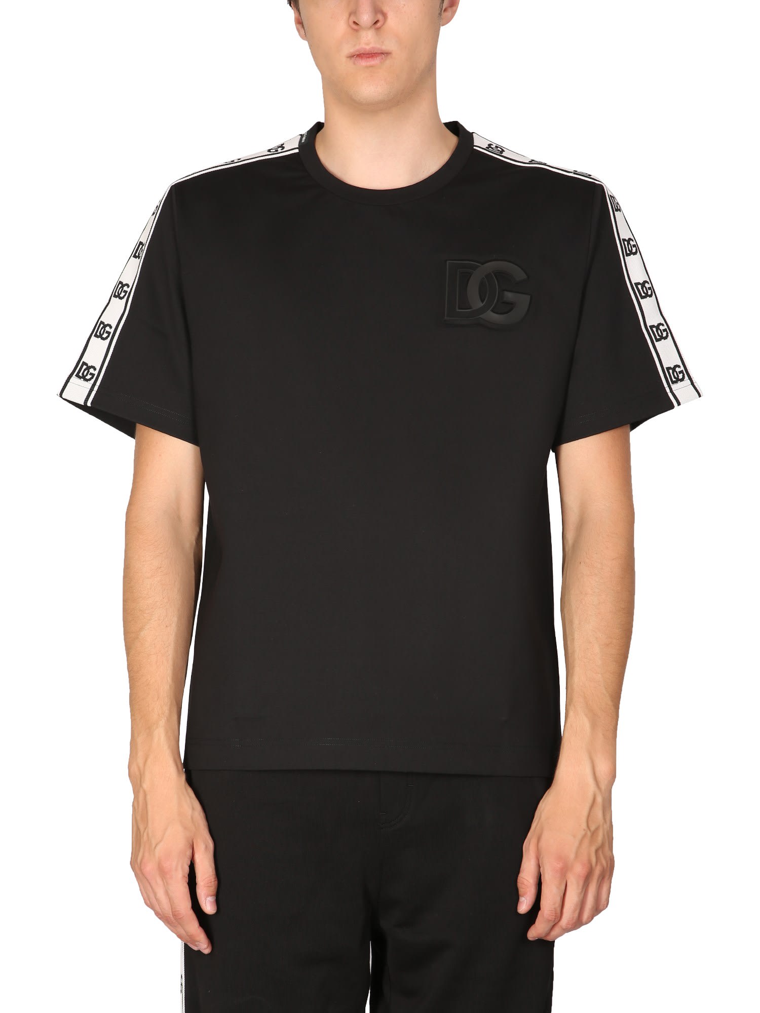 Dolce & Gabbana T-shirt With Dg Logo Bands