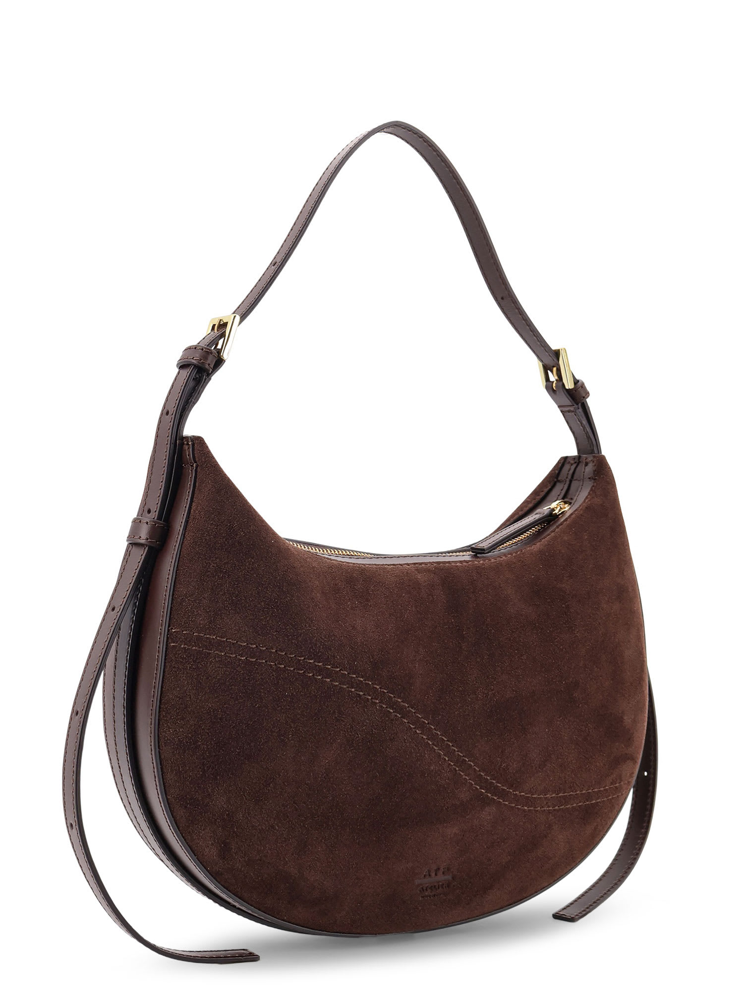 Atp Atelier Liveri Suede Shoulder Bag In Brown