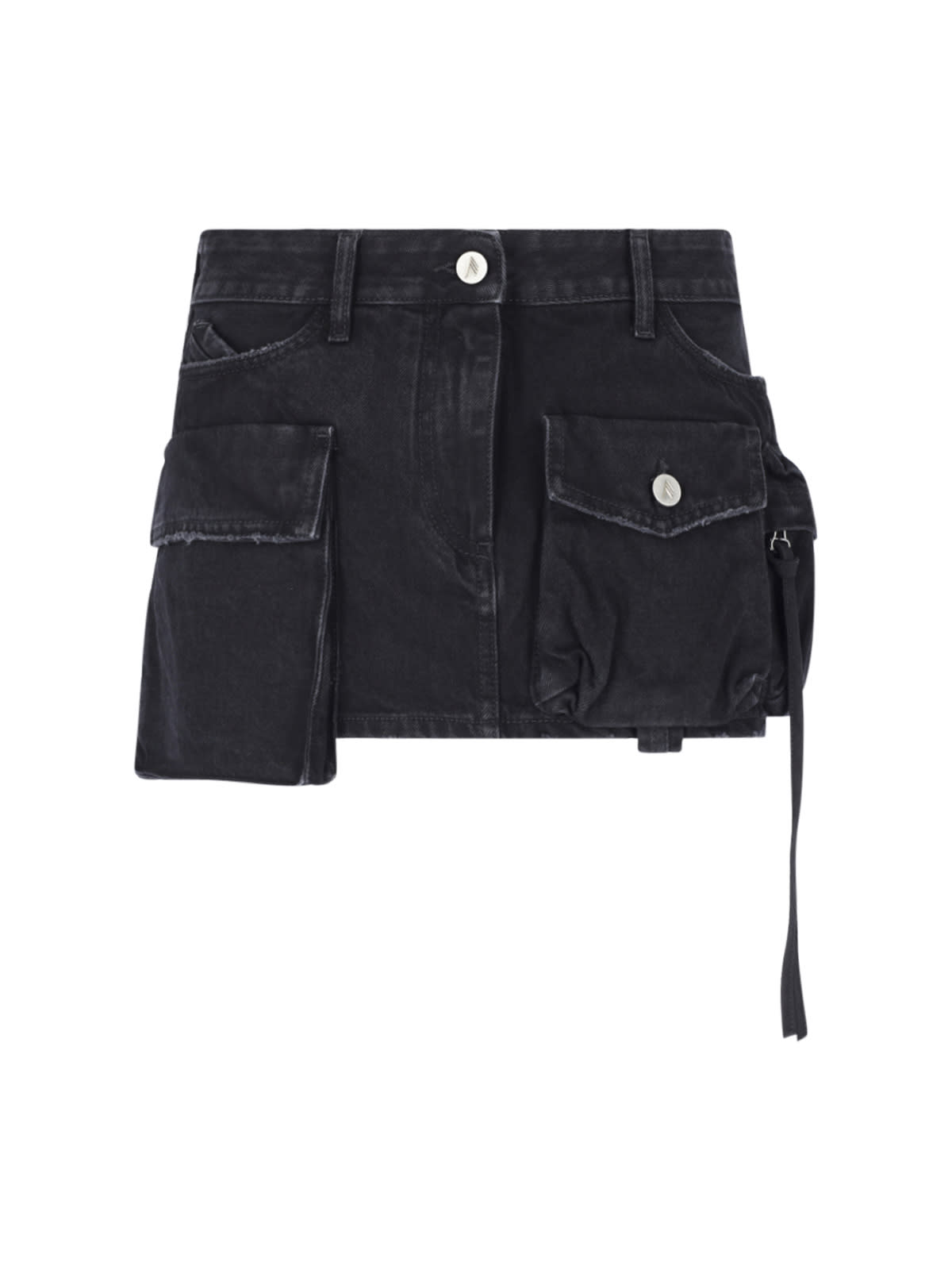 Attico Fay Mini Skirt In Black