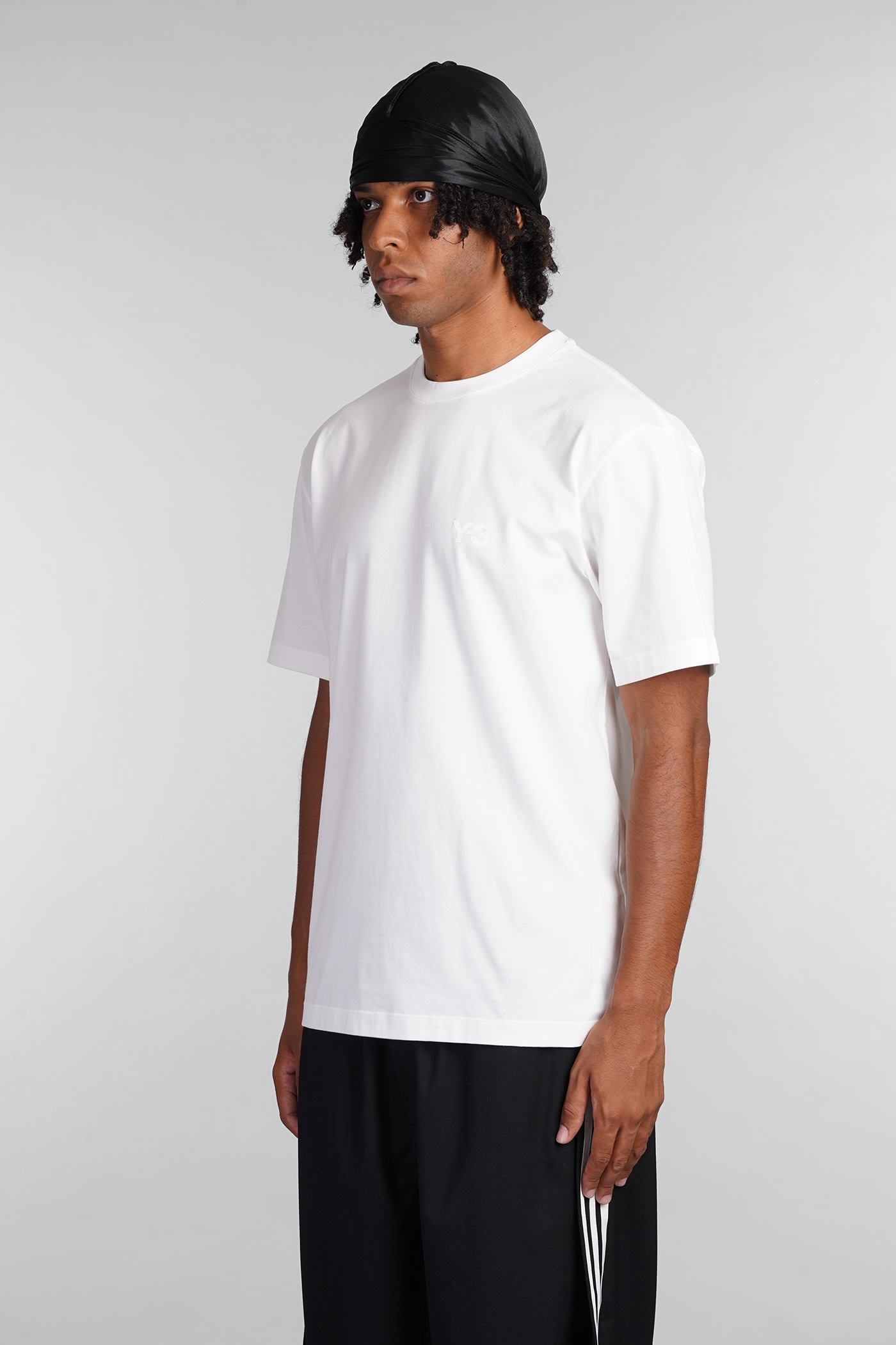 Y-3 Crewneck Graphic Print Oversize Short Sleeve T-shirt In White