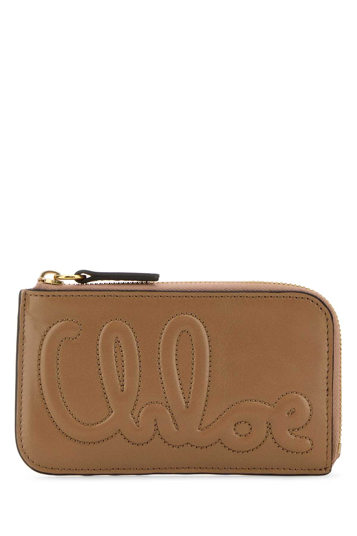 Shop Chloé Antiqued Pink Leather Wallet In Woodrose