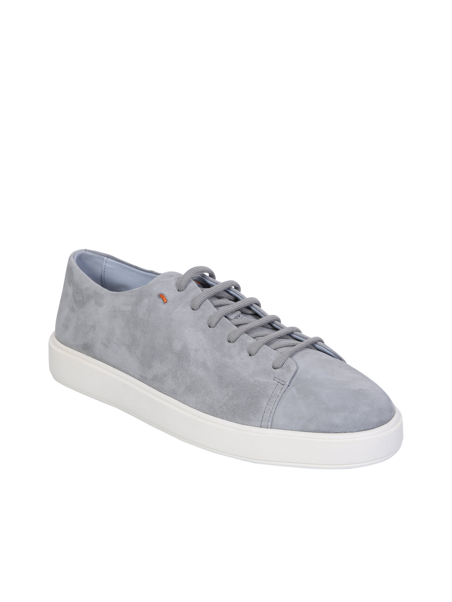 Shop Santoni Cleanic Grey Sneakers
