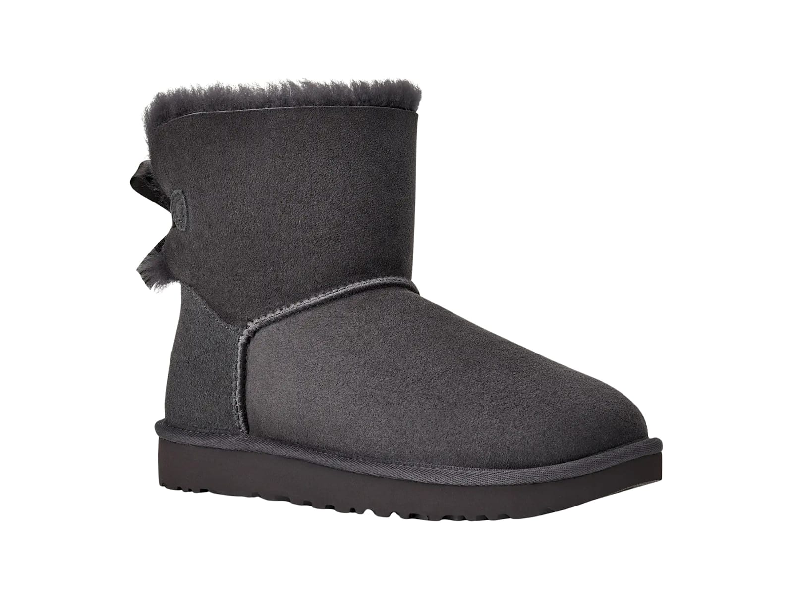 Ugg Mini Bailey Bow Ii Shearling Fur Boots In Black