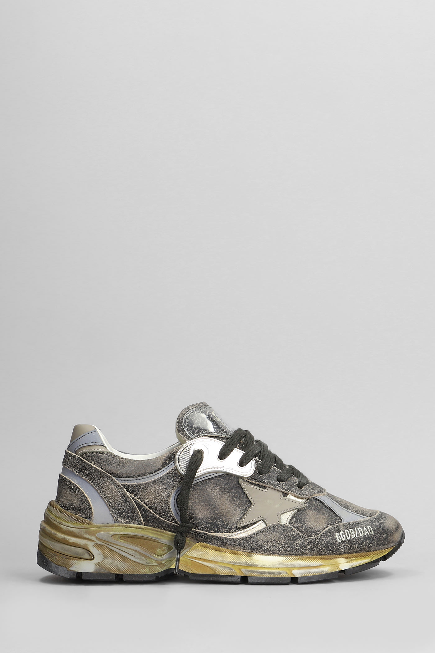 Golden Goose Running Sneakers In Black Suede