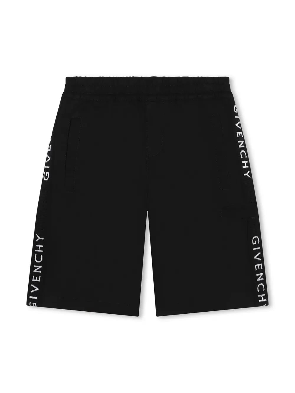 Shop Givenchy Black Shorts With Logo Band