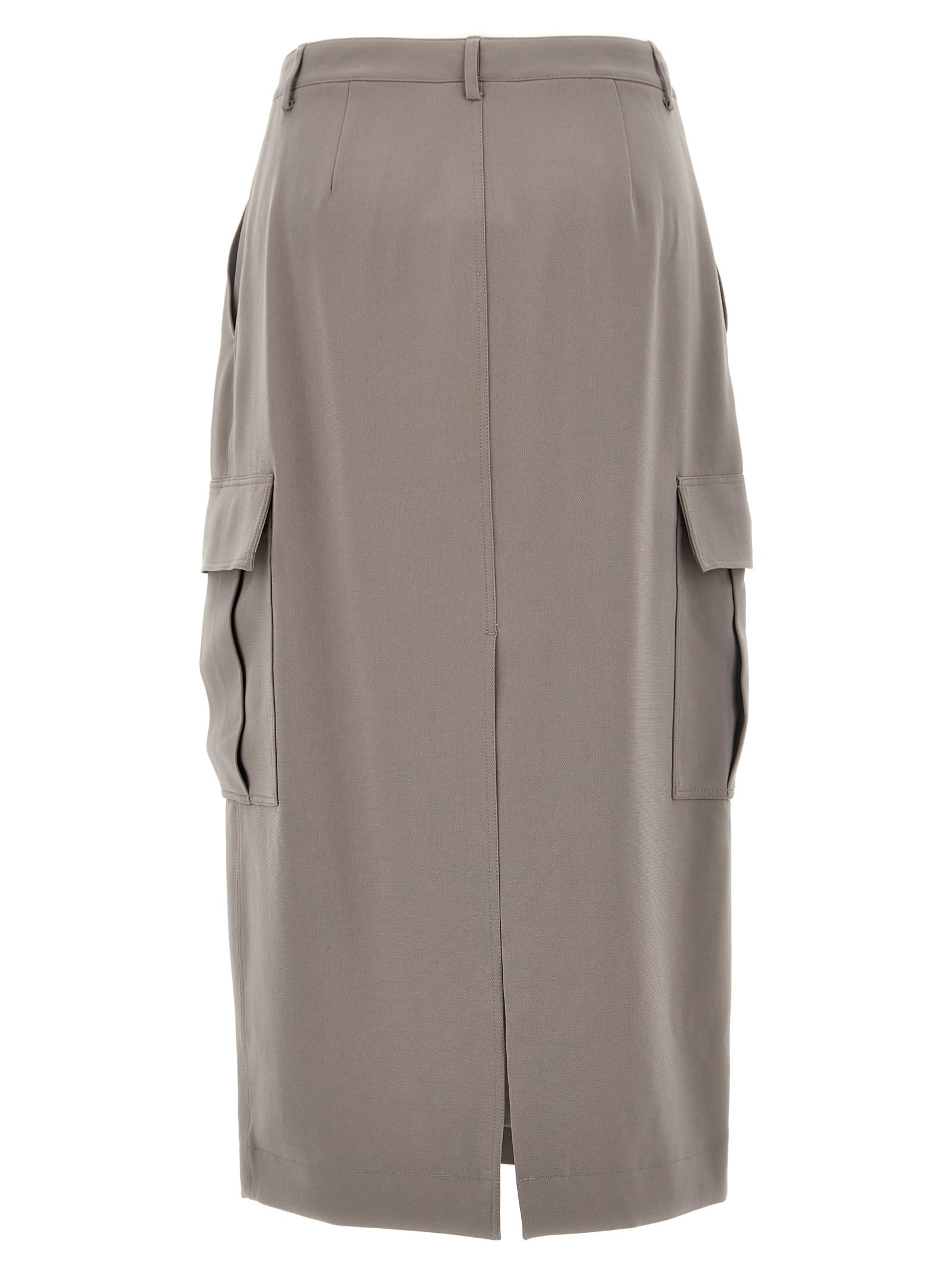 Theory Grey Relaxed Cargo Skirt In Gray