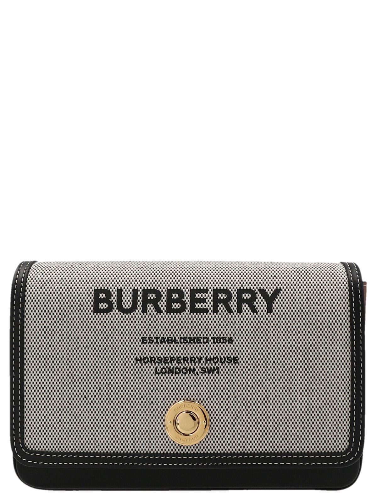 Burberry Logo Print Foldover Crossbody Bag