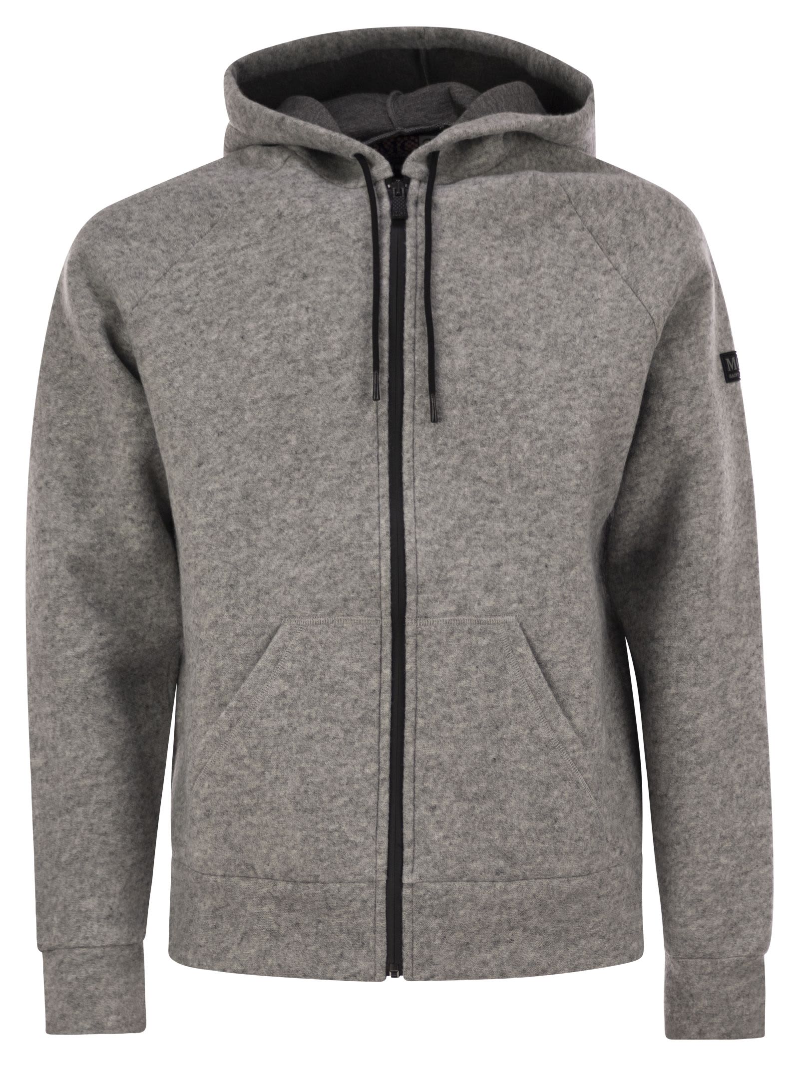 Shop Mc2 Saint Barth Carrel - Sweatshirt In Technical Fabric In Melange Grey