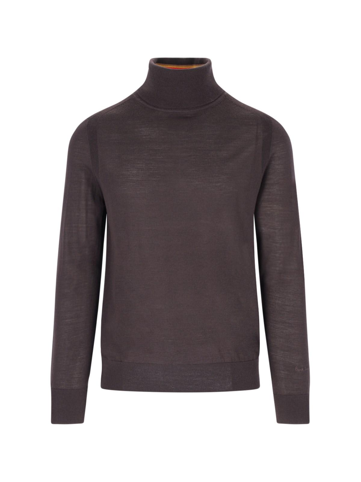 Shop Paul Smith Turtleneck Sweater In Dove Grey