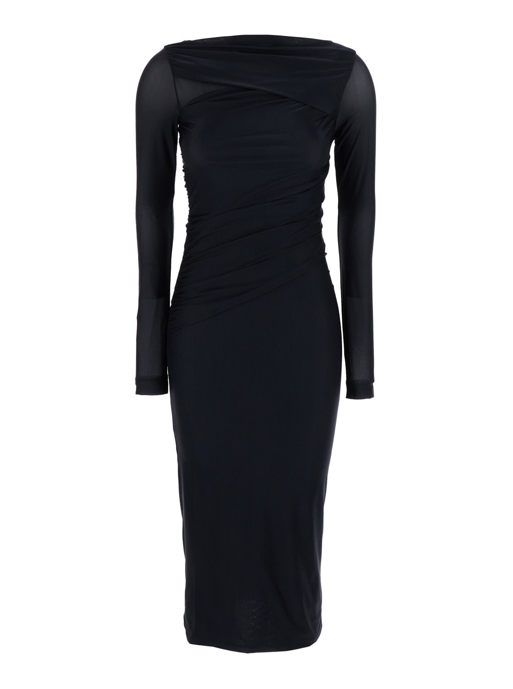 PINKO STRETCH JERSEY LONG DRESS