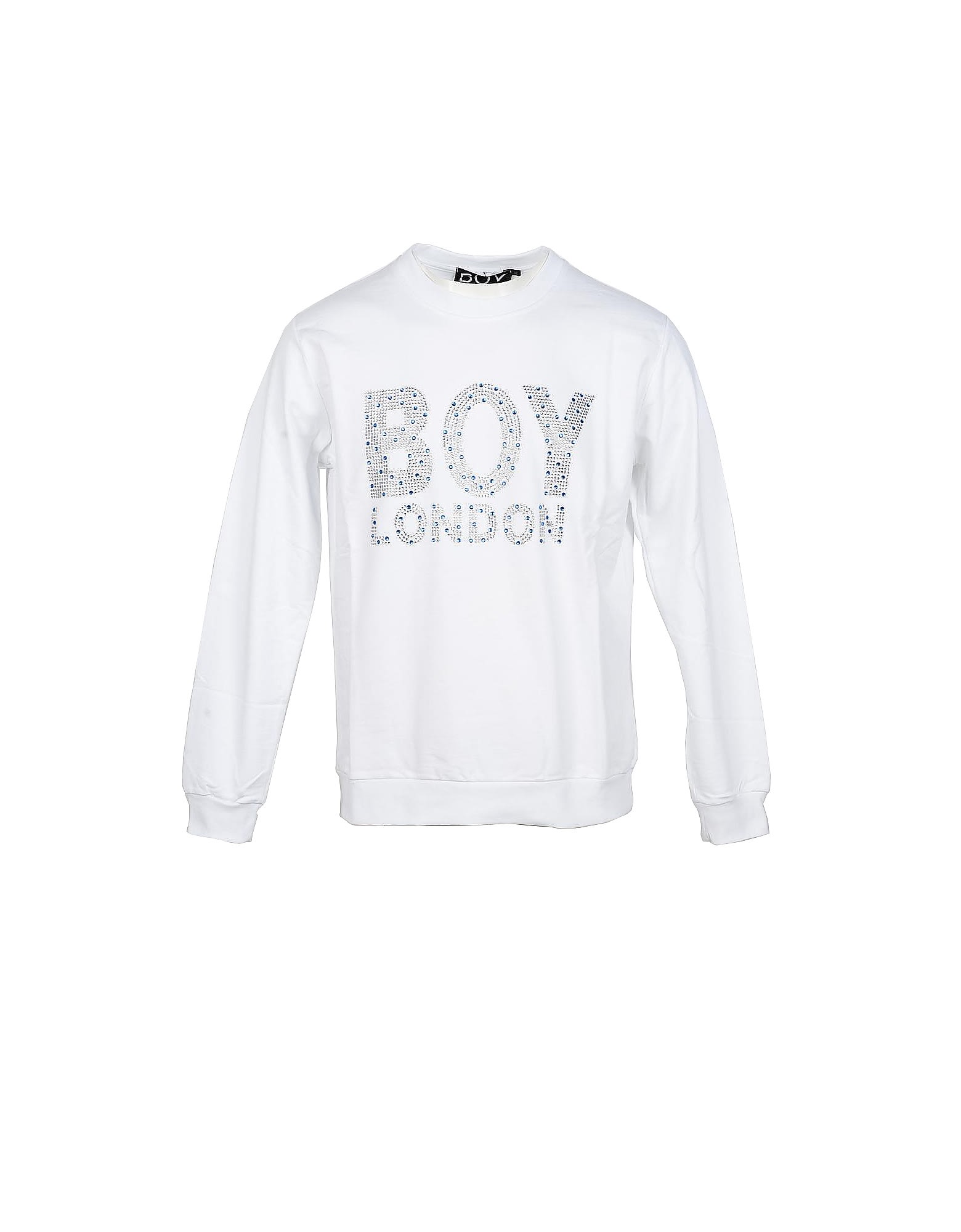 Boy London White Cotton Signature Mens Sweatshirt