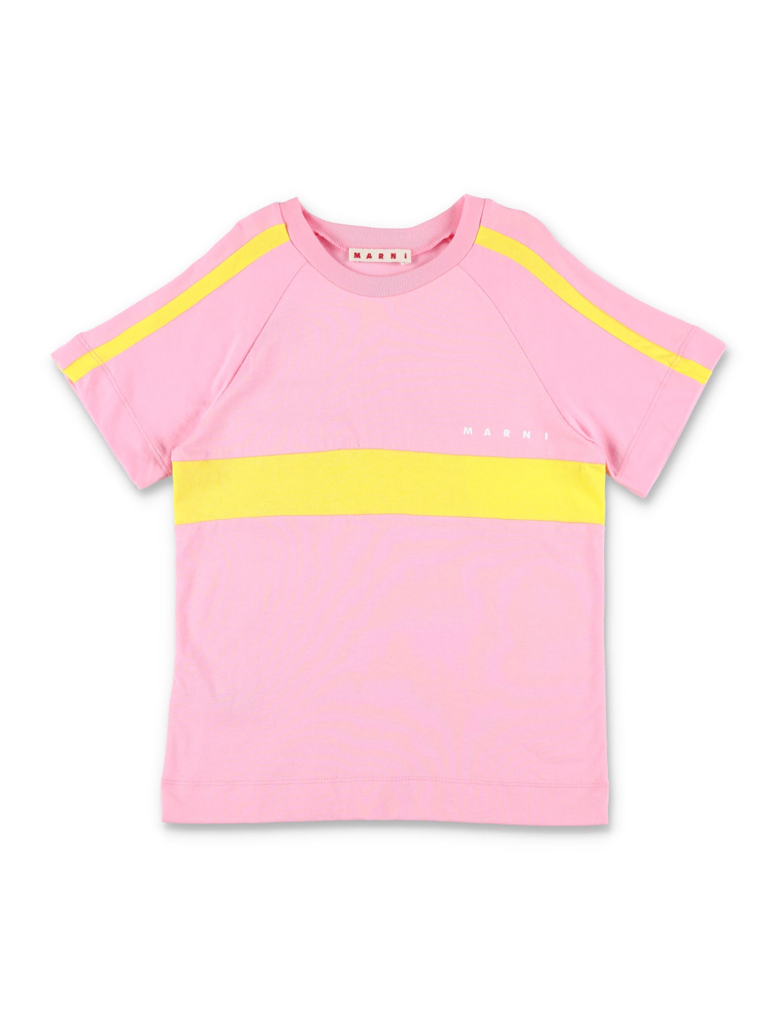 Shop Marni Colorblock T-shirt In Rose