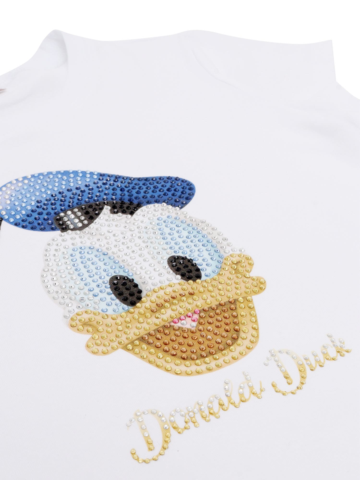 Shop Monnalisa Duffy Duck T-shirt In White
